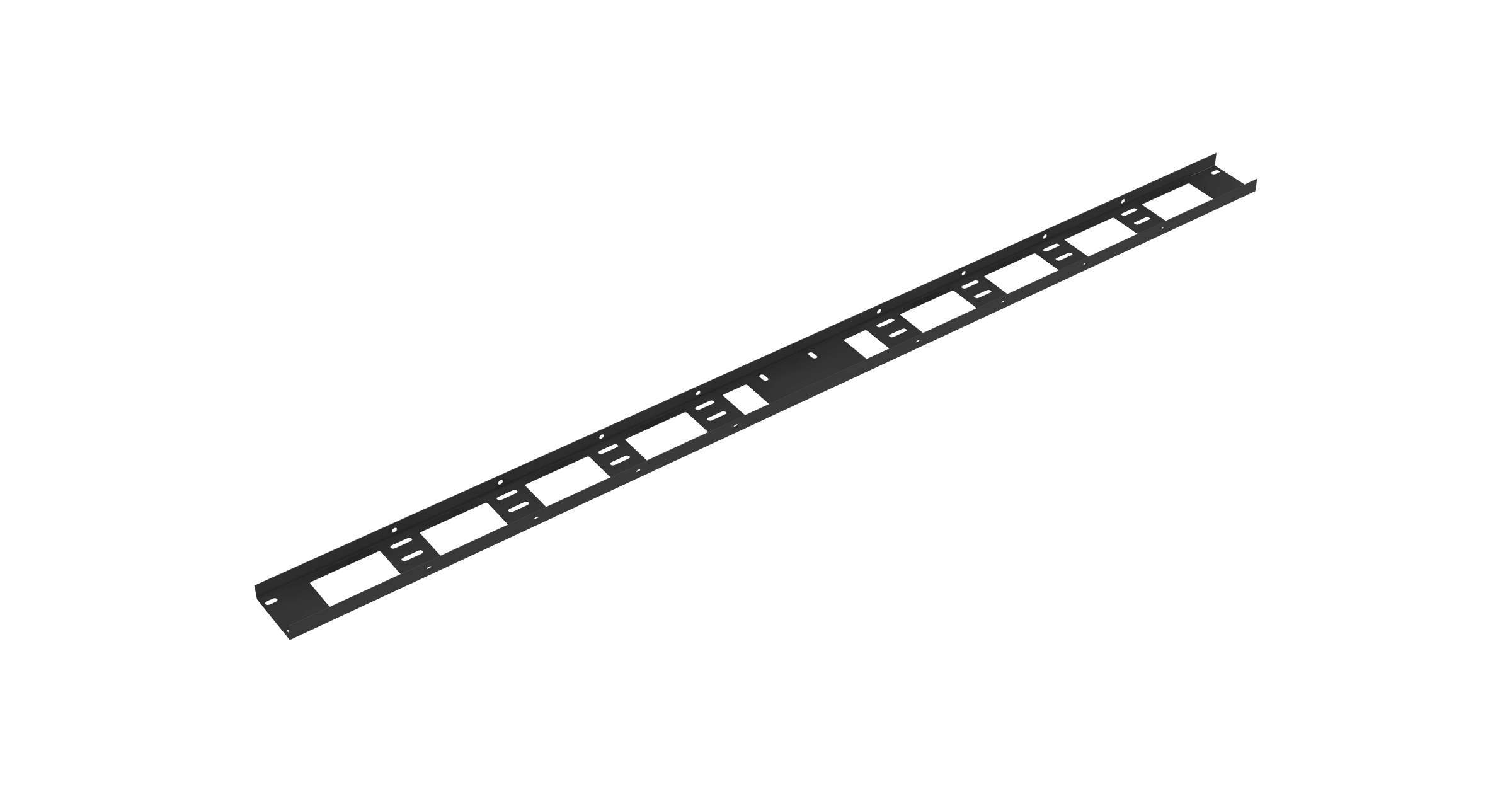 Органайзер кабельный вертикальный NIKOMAX Essential Line, 33U, для шкафов серий TFI-R, Ш75хВ1398хГ20мм, металлический, с крепежом, цвет черный — фото