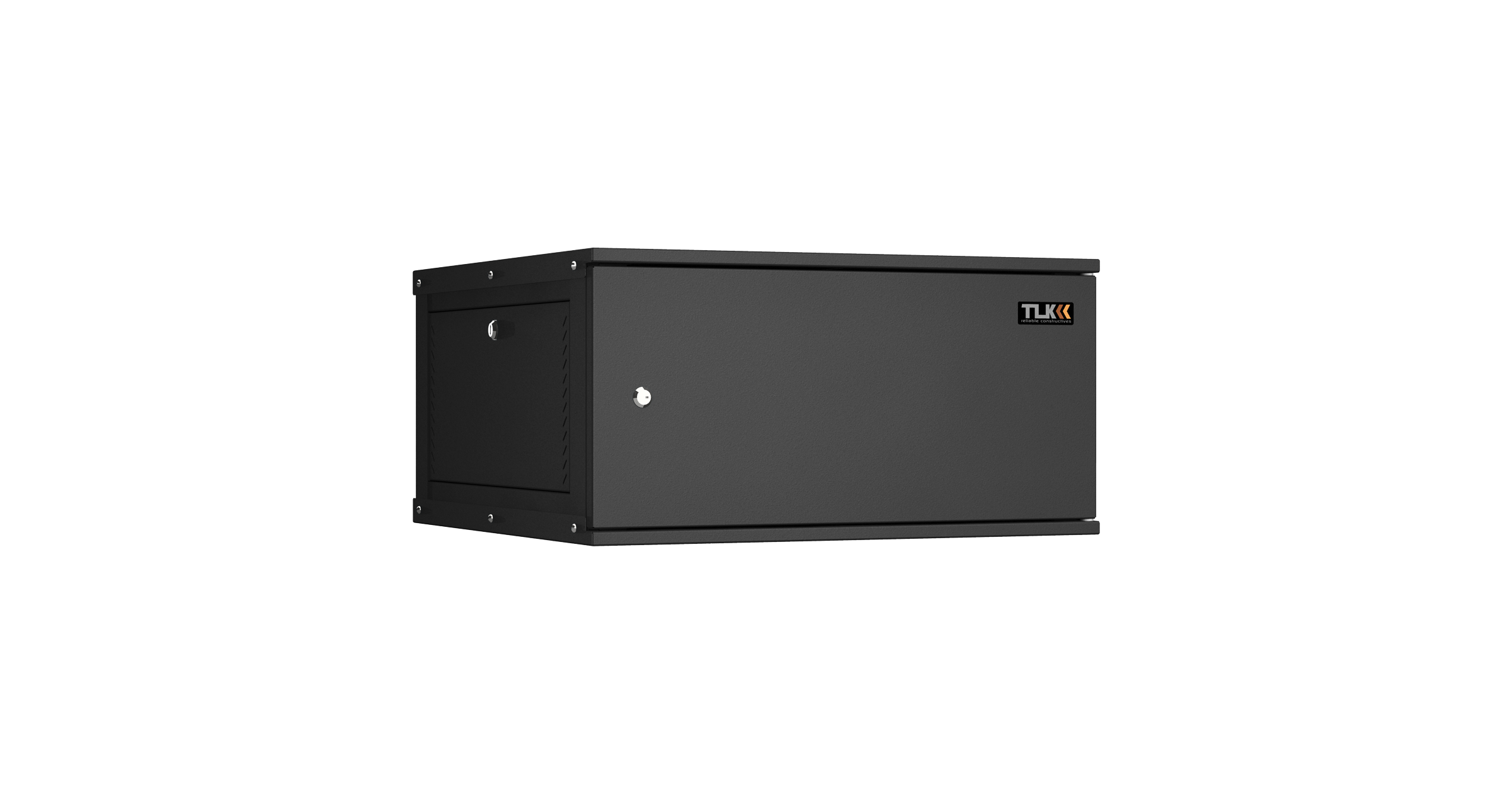 Настенный разборный шкаф NIKOMAX Essential Line 19", 6U, цельнометаллическая дверь, Ш600хВ303хГ600мм, 2 пары монтажных направляющих, черный — фото
