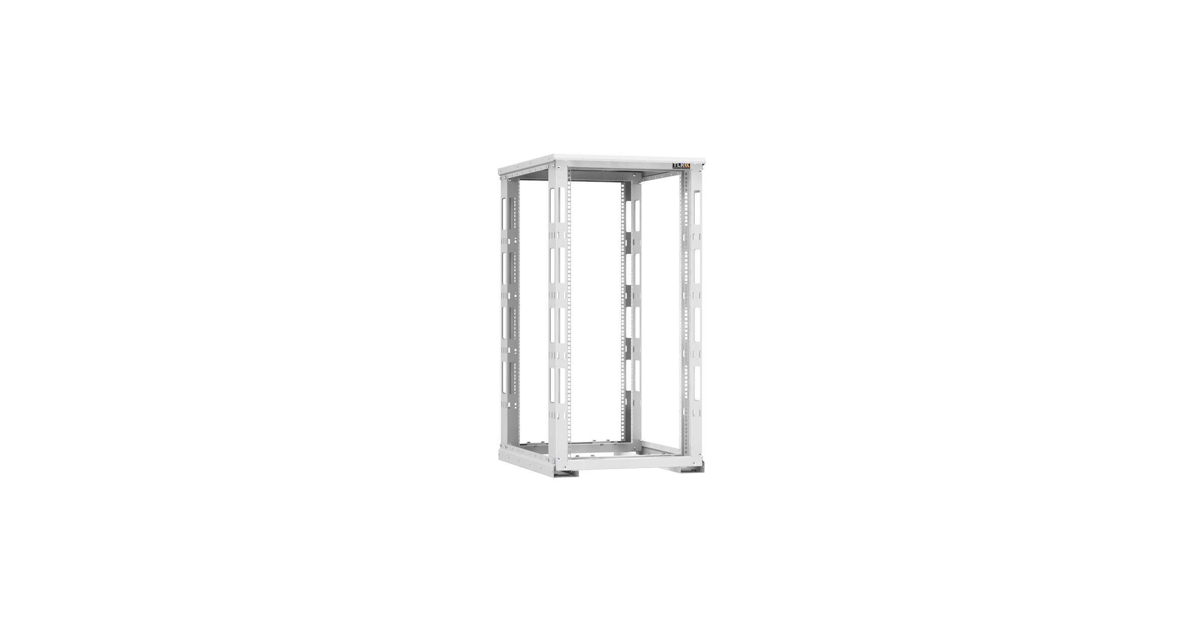 Монтажная стойка NIKOMAX двухрамная с разборной рамой 19", 24U, Ш600xВ1195xГ800мм, с крышей, в разобранном виде, серый — фото