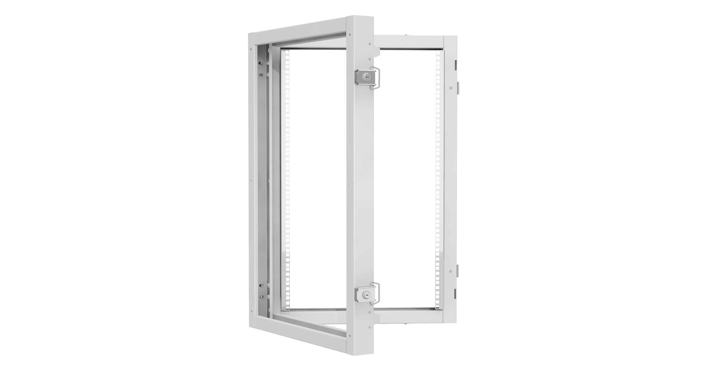 Пристенная поворотная секция NIKOMAX 19", 18U, Ш600хВ904хГ156мм, 1 пары L-образных монтажных направляющих, серый — фото