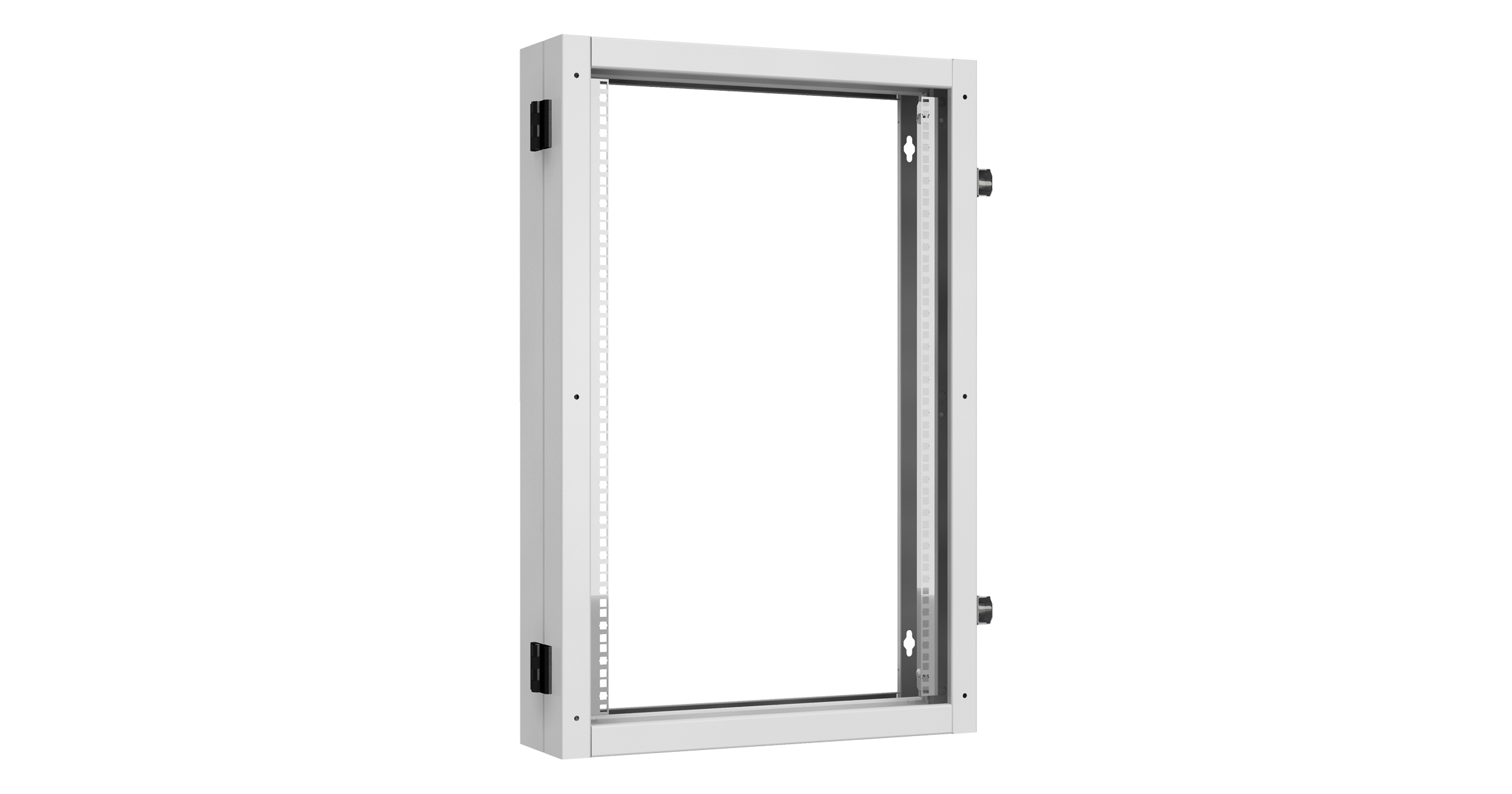 Пристенная поворотная секция NIKOMAX 19", 18U, Ш600хВ904хГ156мм, 1 пары L-образных монтажных направляющих, серый — фото