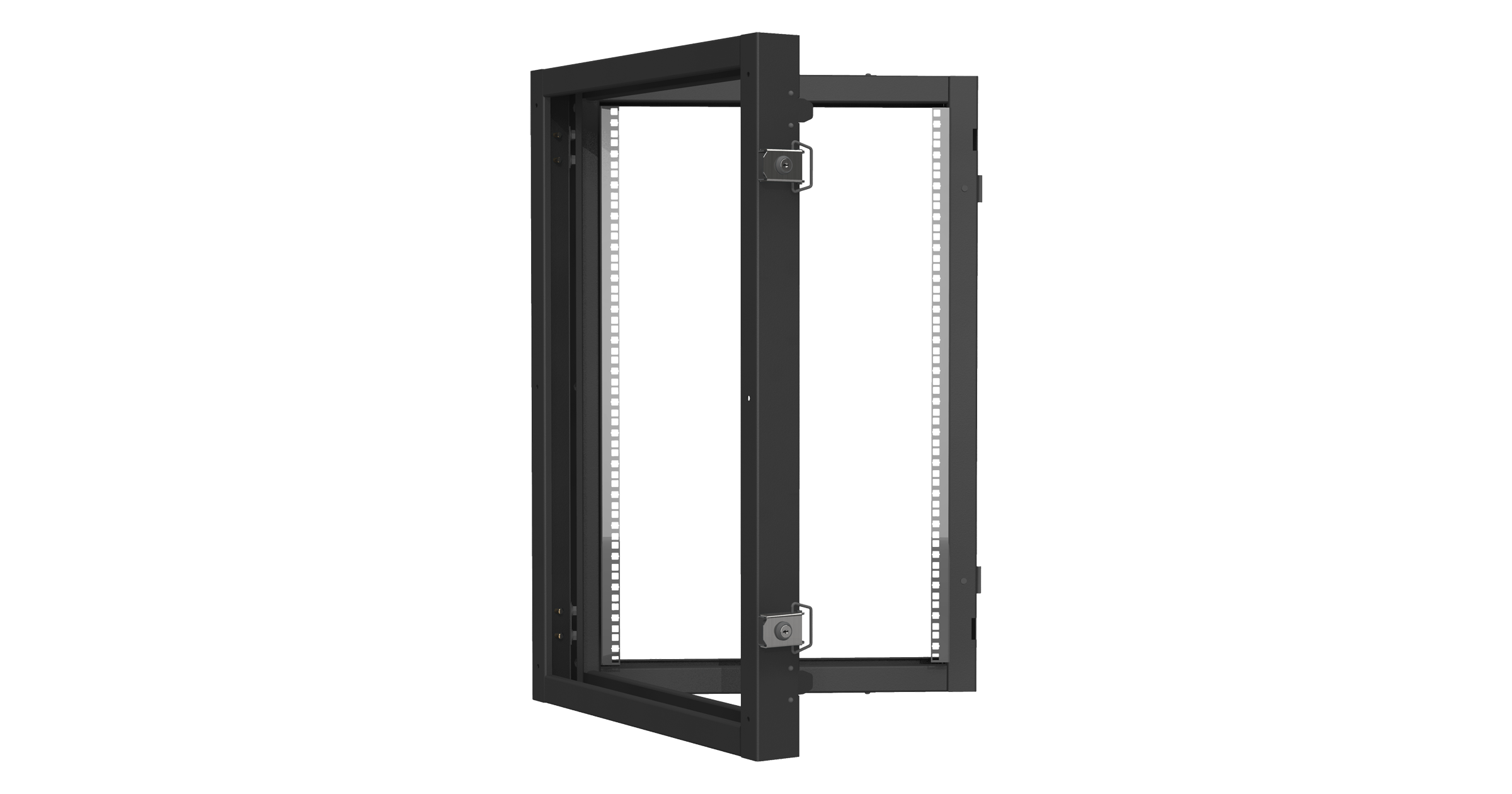 Пристенная поворотная секция NIKOMAX 19", 18U, Ш600хВ904хГ156мм, 1 пары L-образных монтажных направляющих, черный RAL 9005. — фото
