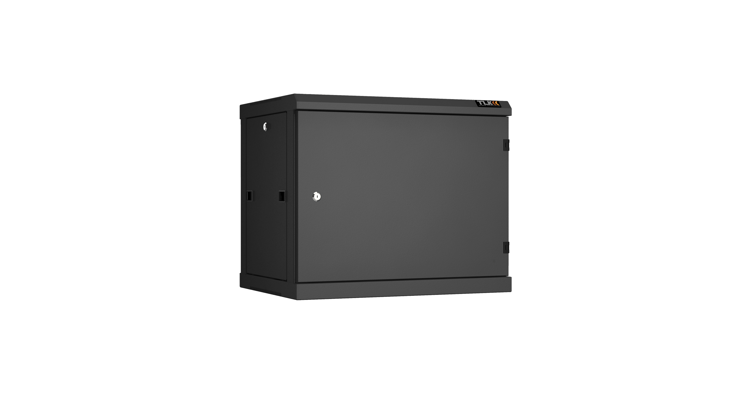 Настенный разборный шкаф NIKOMAX 19", 9U, металлическая дверь, Ш600хВ503хГ450мм, 2 пары монтажных направляющих, черный — фото