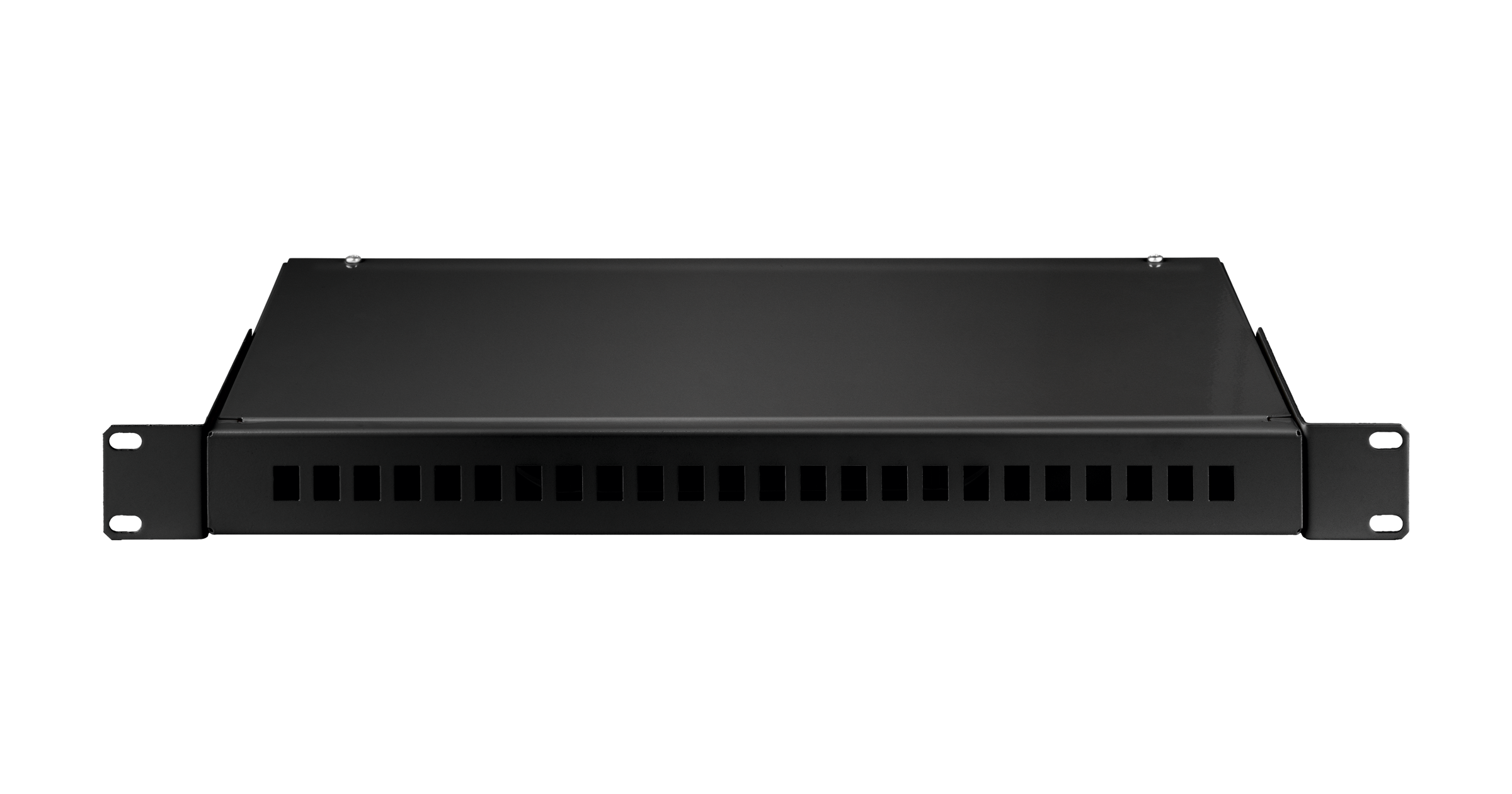 Оптический кросс NIKOMAX 19" Essential Line, 1U, до 24 SC портов или 48 LC портов, стальной, черный, неукомплектованный