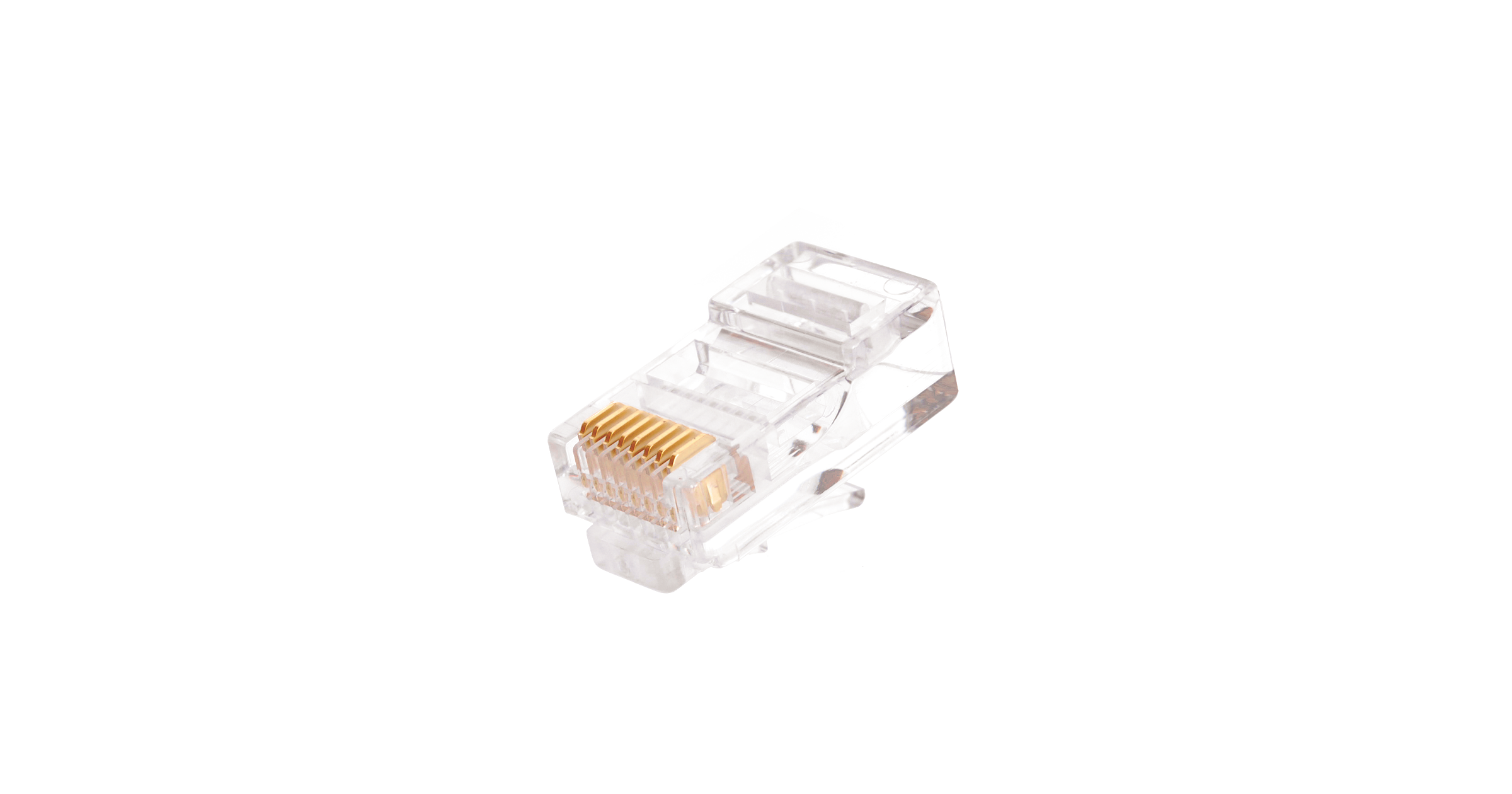 Коннектор NIKOMAX RJ45/8P8C под витую пару, Кат.5e (Класс D), 100МГц, покрытие 50мкд, универсальные ножи, неэкранированный, круглый ввод, уп-ка 100шт.