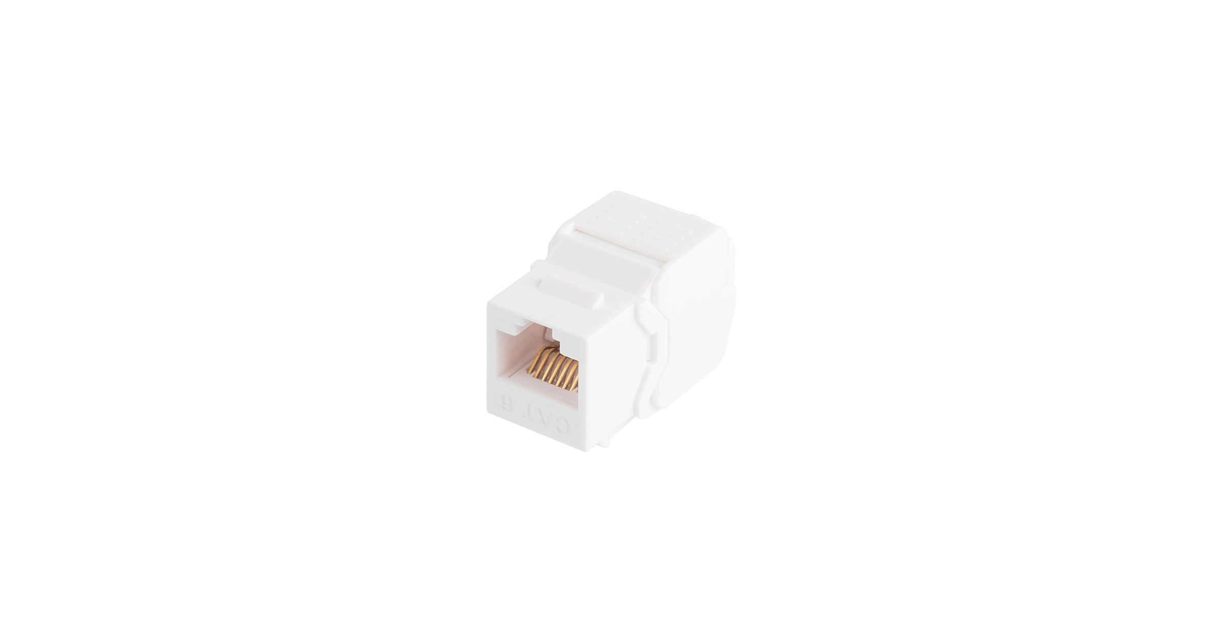 Модуль-вставка NIKOMAX типа Keystone Essential Line, Кат.6 (Класс E), 250МГц, RJ45/8P8C, самозажимной, T568A/B, 180 градусов, неэкранированный, белый — фото