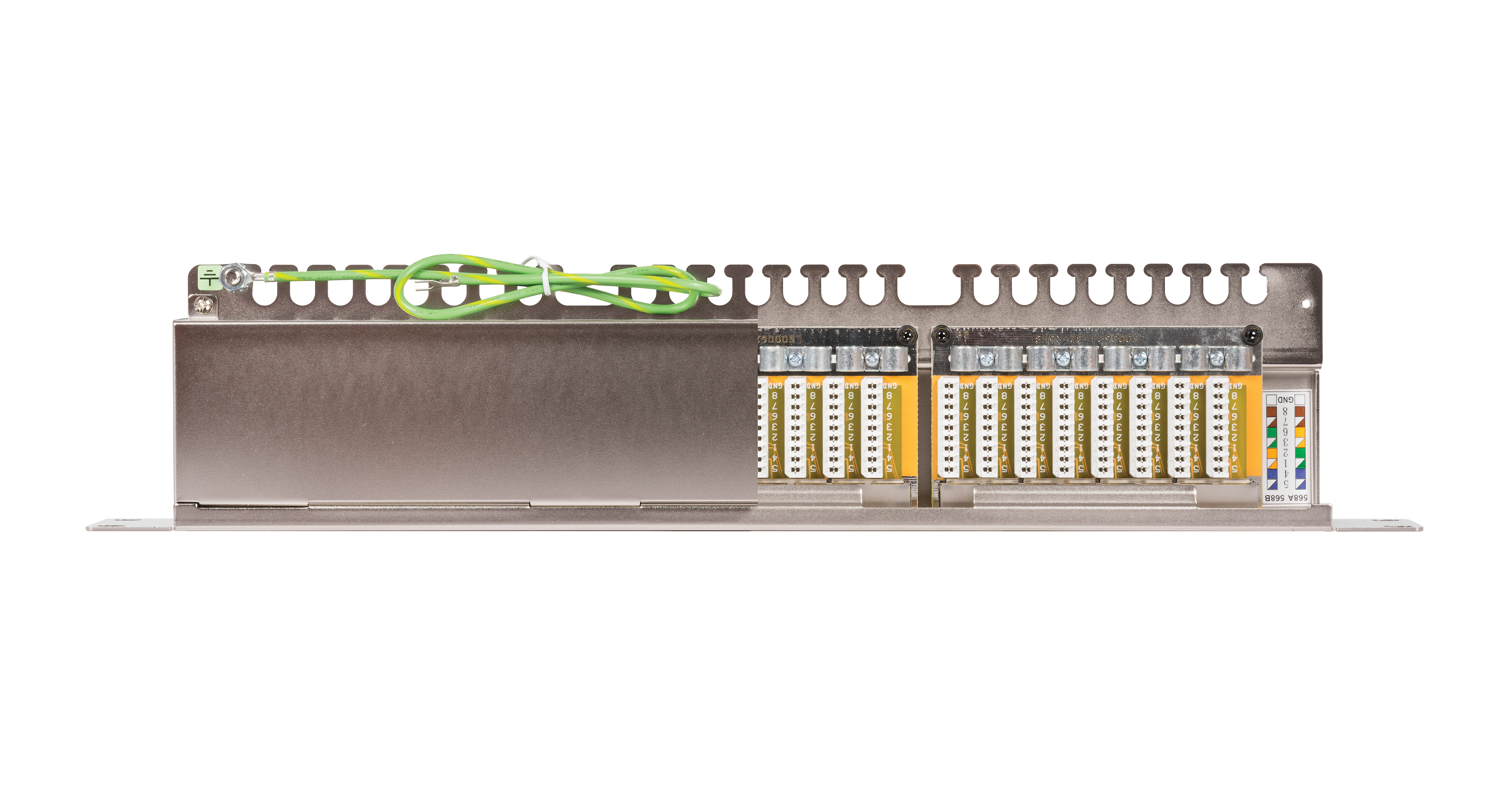 Коммутационная панель NIKOMAX 19", 1U, 24 порта, Кат.6 (Класс E), 250МГц, RJ45/8P8C, 110/KRONE, T568A/B, полный экран, с органайзером, металлик - гарантия: 5 лет расширенная / 25 лет системная — фото