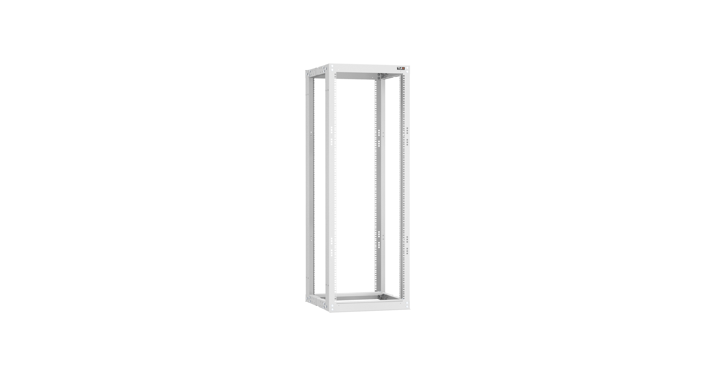 Монтажная стойка NIKOMAX Essential Line двухрамная раздвижная 19", 33U, Ш550xВ1595xГ(600-1000) мм, шаг регулировки глубины 50 мм, в разобранном виде, цвет серый RAL 7035 — фото