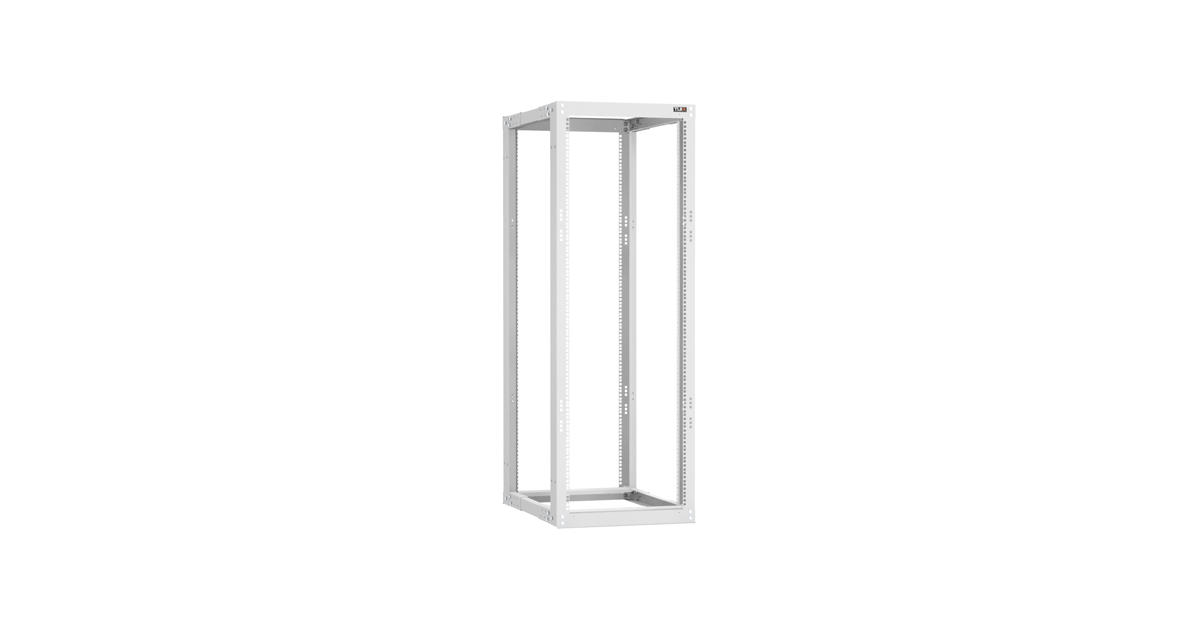 Монтажная стойка NIKOMAX Essential Line двухрамная раздвижная 19", 33U, Ш550xВ1595xГ(600-1000) мм, шаг регулировки глубины 50 мм, в разобранном виде, цвет серый RAL 7035 — фото