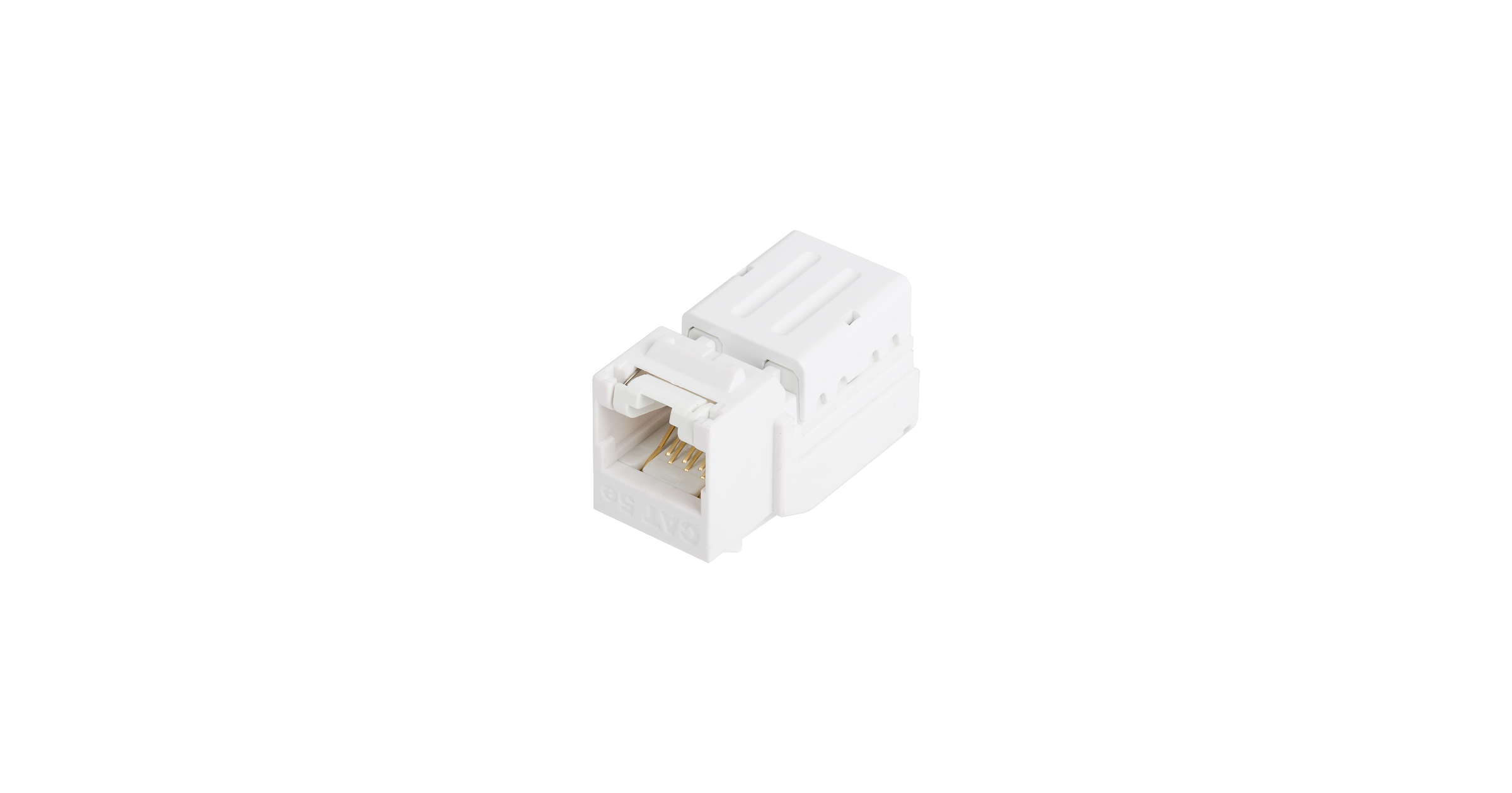 Модуль-вставка NIKOMAX типа Keystone, Кат.5е (Класс D), 100МГц, RJ45/8P8C, FT-TOOL/110/KRONE, T568A/B, неэкранированный, со шторкой, белый - гарантия: 5 лет расширенная / 25 лет системная — фото
