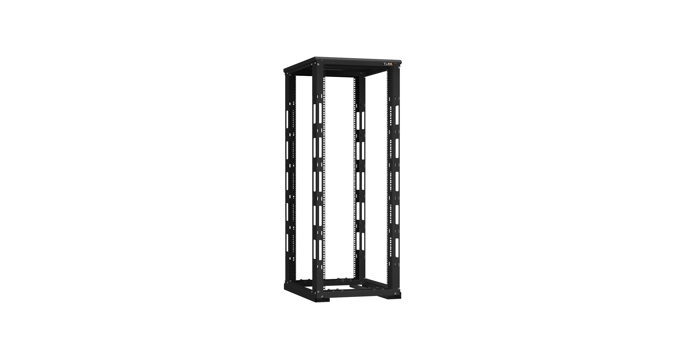 Монтажная стойка NIKOMAX двухрамная с разборной рамой 19", 33U, Ш600xВ1595xГ800мм, с крышей, в разобранном виде, черный — фото