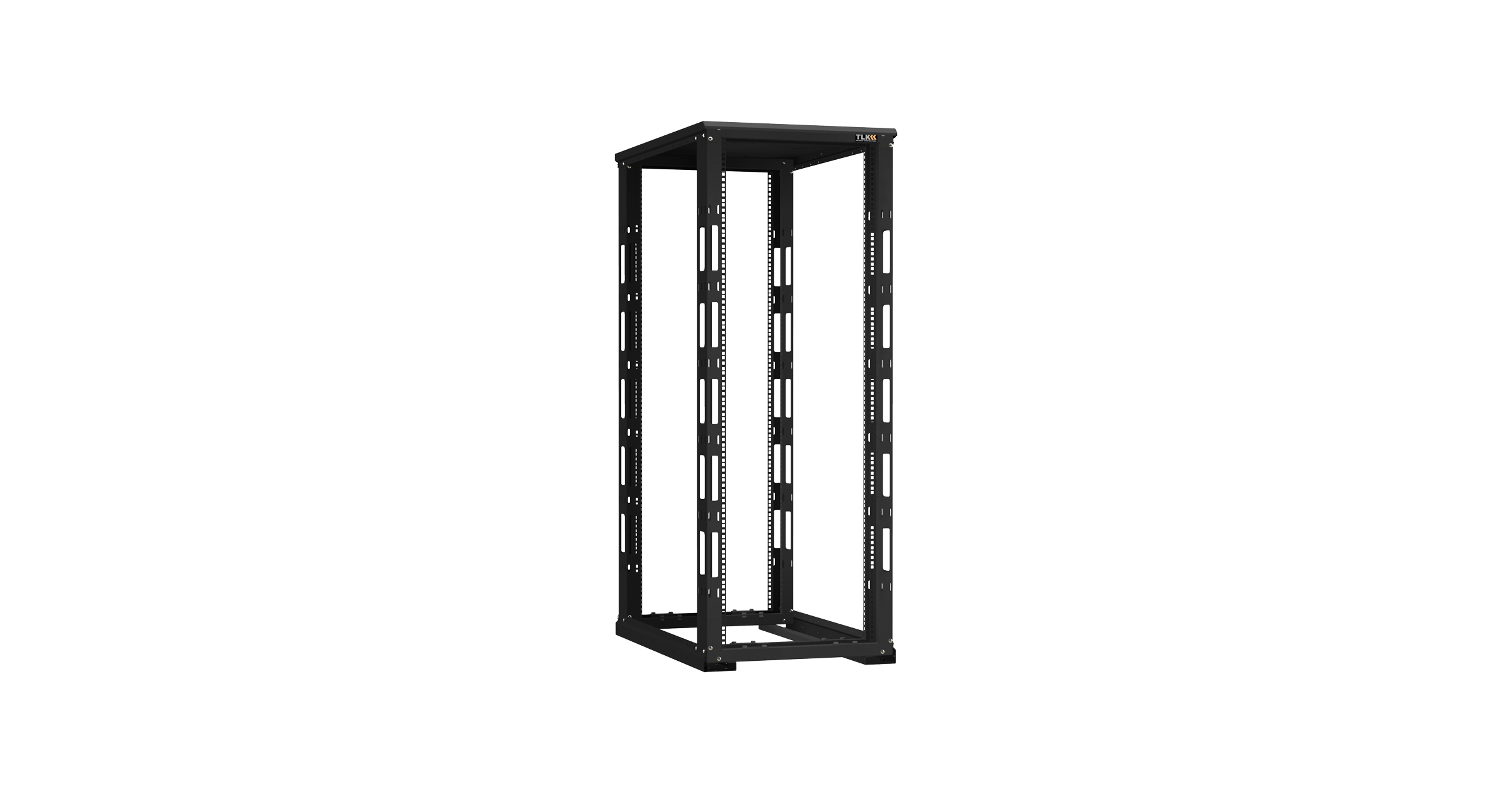 Монтажная стойка NIKOMAX двухрамная с разборной рамой 19", 33U, Ш600xВ1595xГ1000мм, с крышей, в разобранном виде, черный — фото