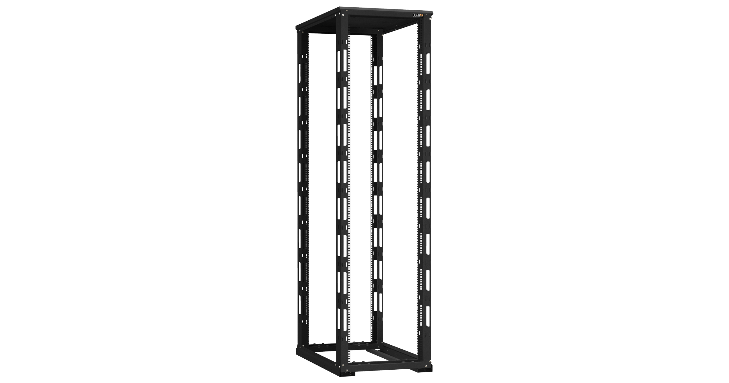 Монтажная стойка NIKOMAX двухрамная с разборной рамой 19", 47U, Ш600xВ2217xГ1000мм, с крышей, в разобранном виде, черный — фото