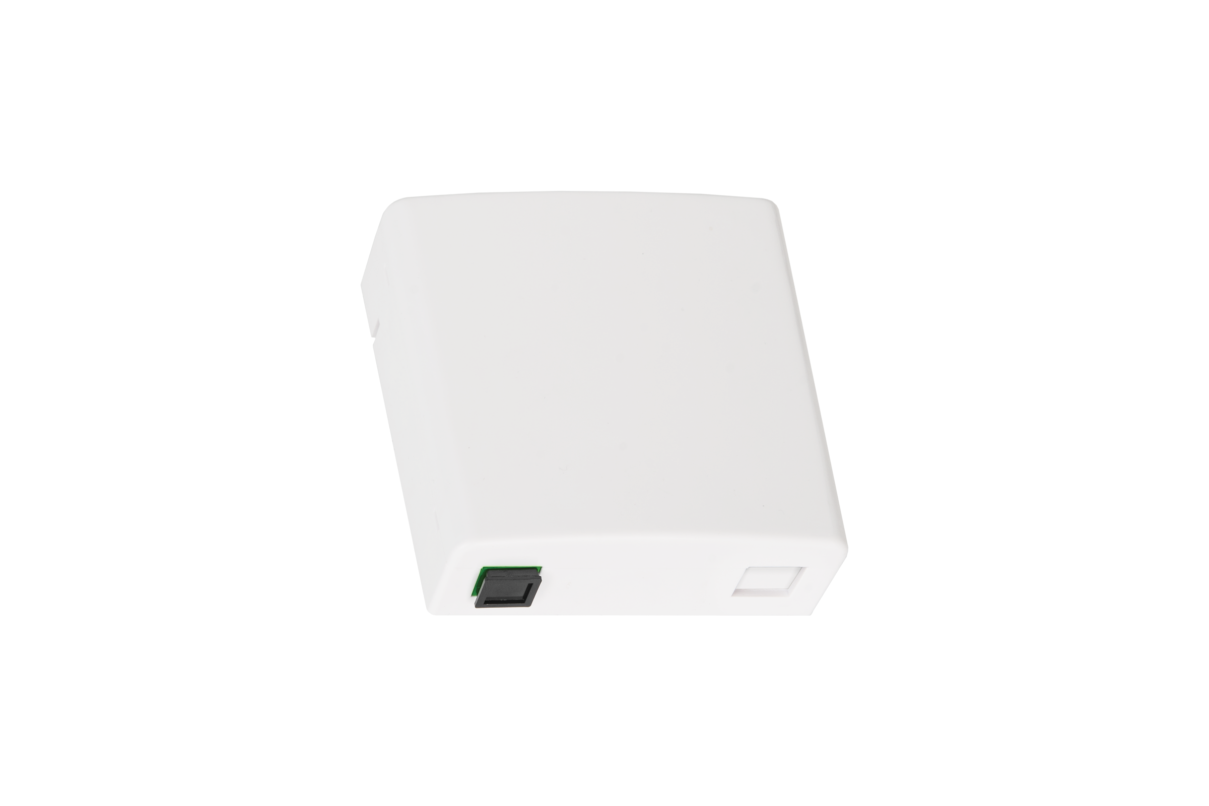 Оптическая розетка NIKOMAX (кросс), укомплектованная на 1 порт SC/APC, SM 9/125 OS2, пластиковая, белая, в комплекте: адаптер, монтажный шнур 1м, гильзы
