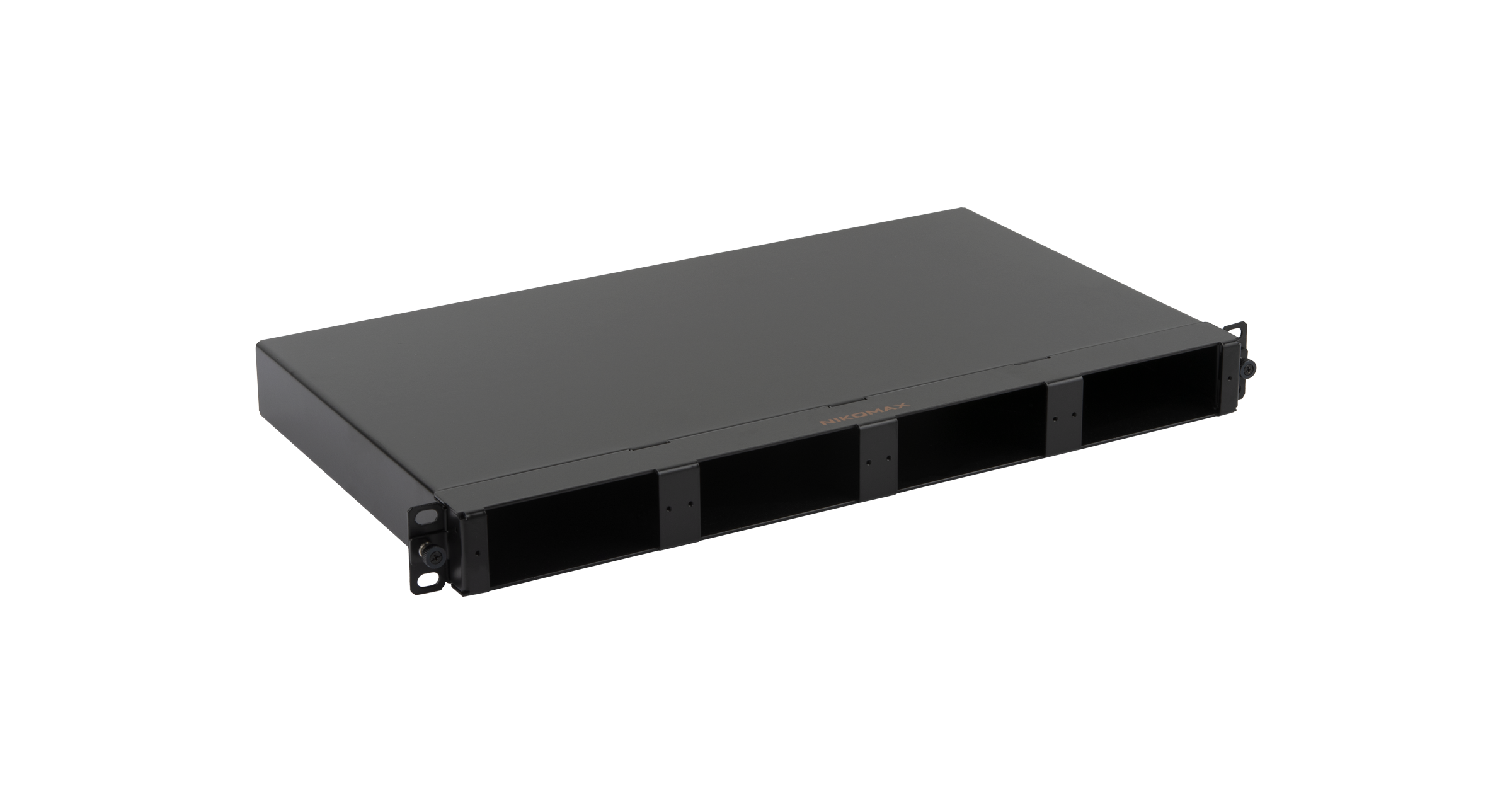 Оптический кросс NIKOMAX 19" серии MS, 1U, до 4 кассетных модулей/ панелей, выдвижной, черный — фото