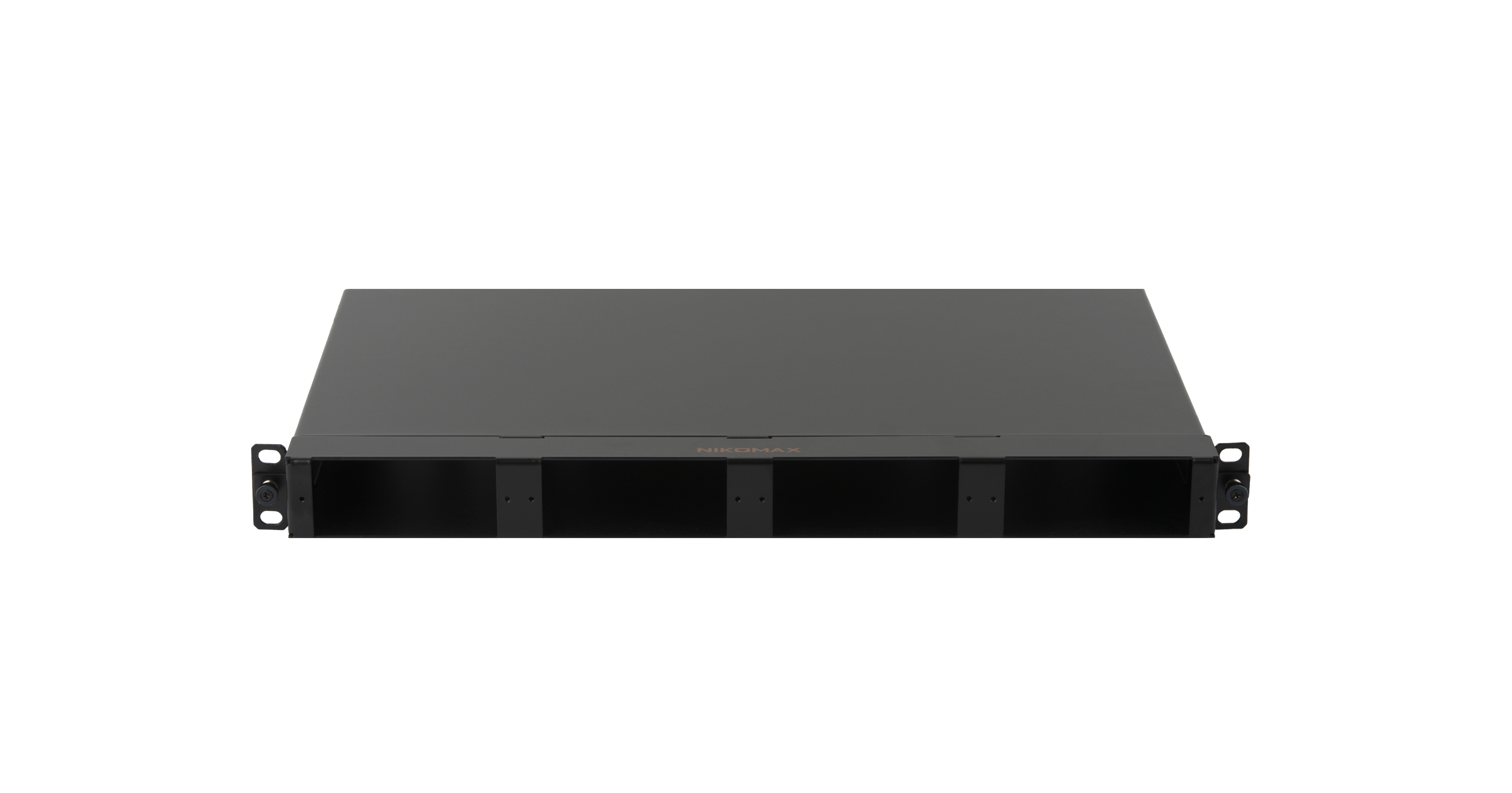 Оптический кросс NIKOMAX 19" серии MS, 1U, до 4 кассетных модулей/ панелей, выдвижной, черный — фото