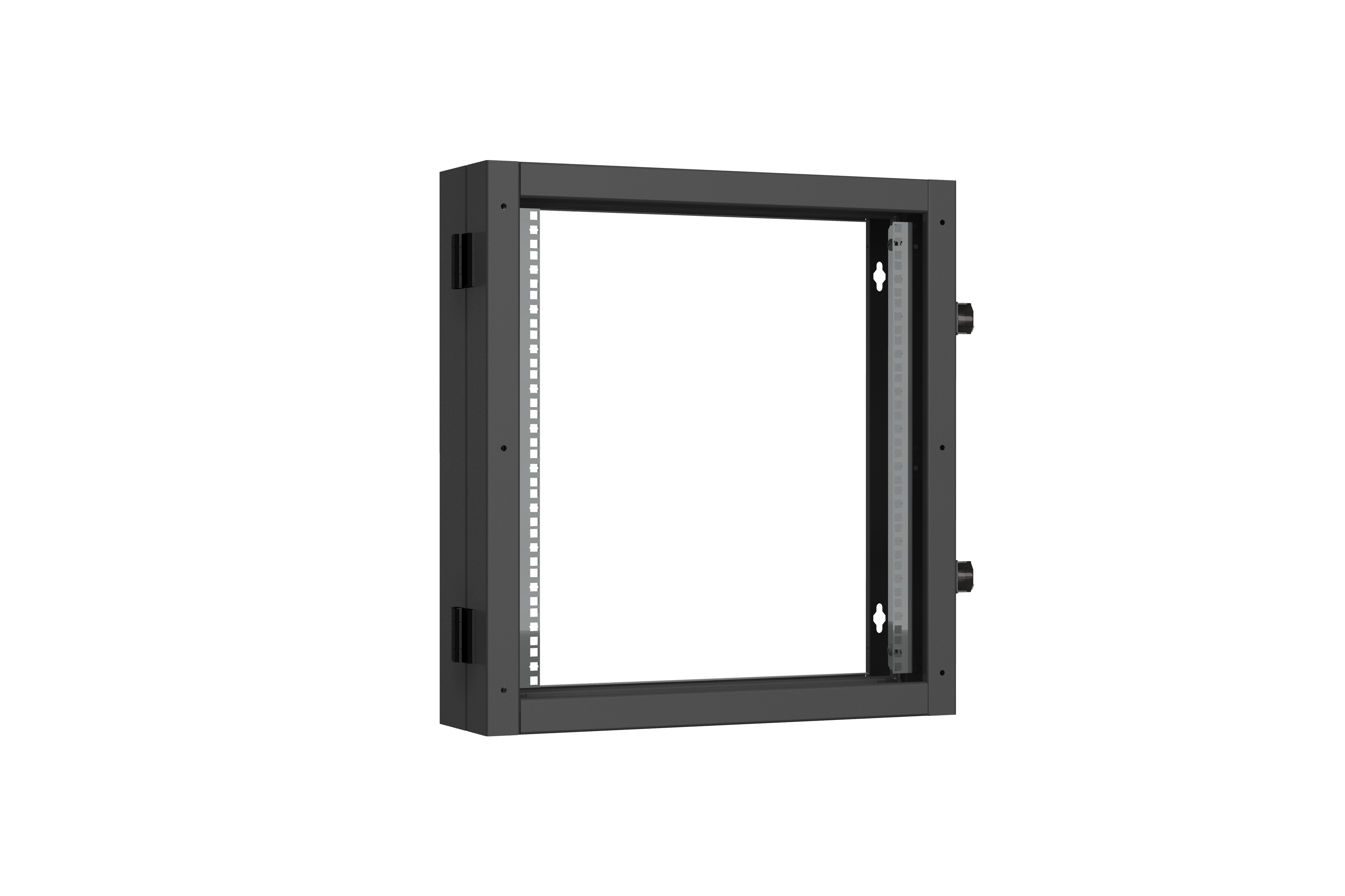 Пристенная поворотная секция NIKOMAX 19", 12U, Ш600хВ636хГ156мм, 1 пары L-образных монтажных направляющих, черный RAL 9005. — фото