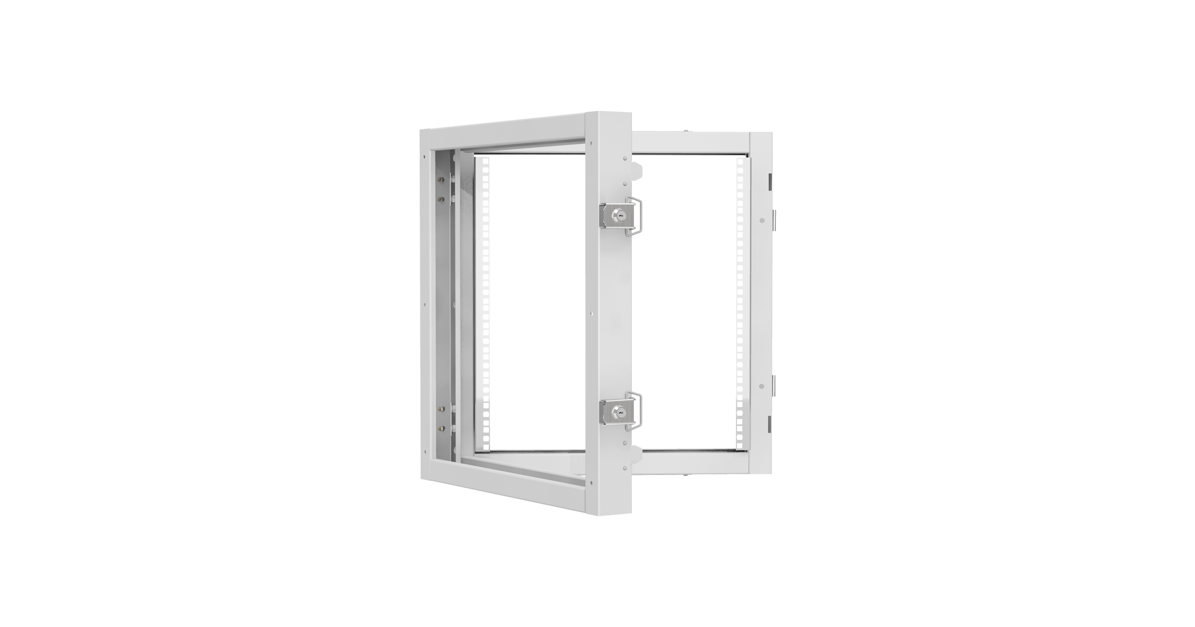 Пристенная поворотная секция NIKOMAX 19", 12U, Ш600хВ636хГ156мм, 1 пары L-образных монтажных направляющих, серый RAL 7035. — фото