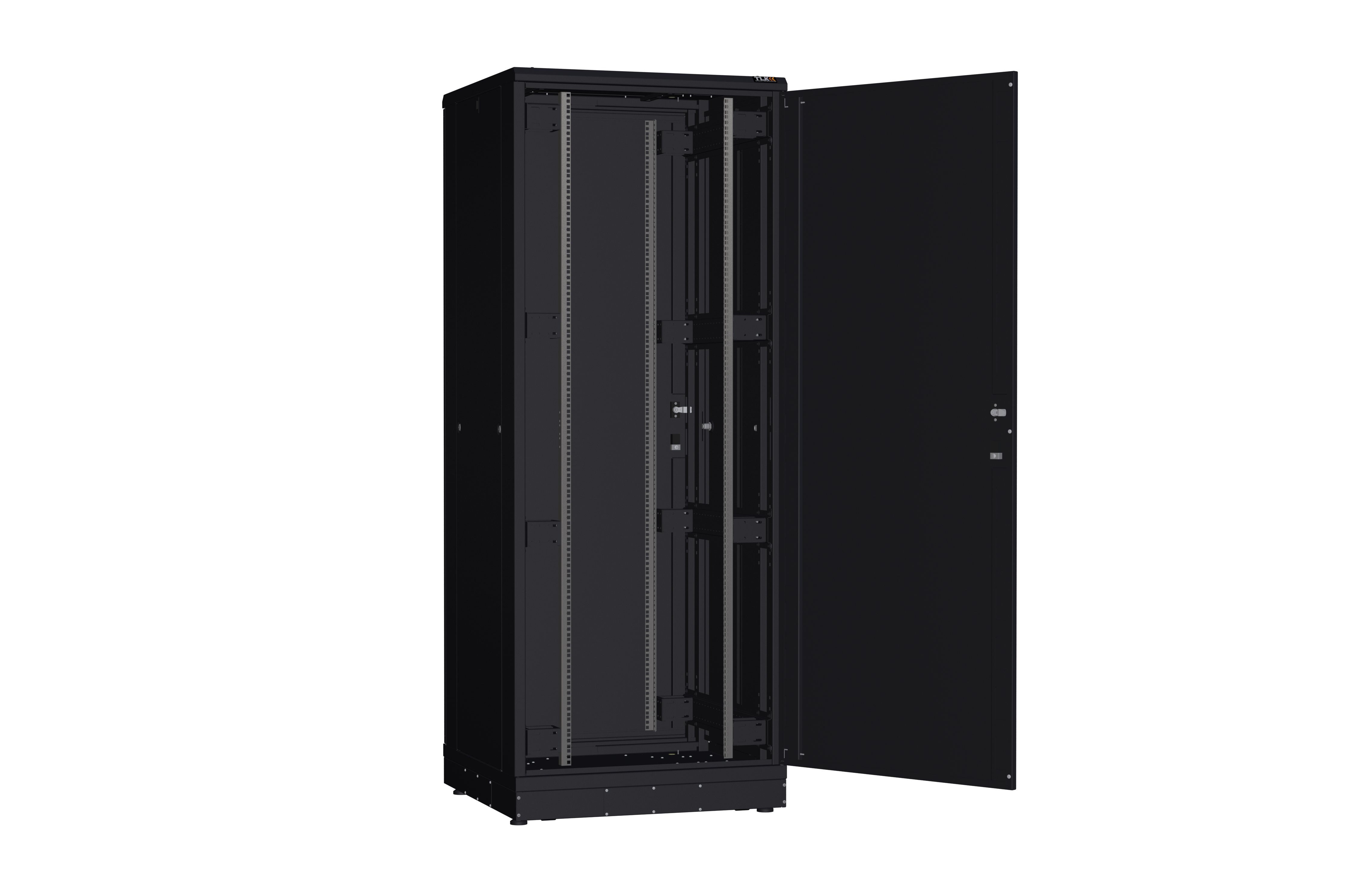 Напольный шкаф NIKOMAX серии TFR-R2 19", 42U, металлические двери, металлические стенки, Ш800хВ2010хГ800мм, в разобранном виде, черный — фото
