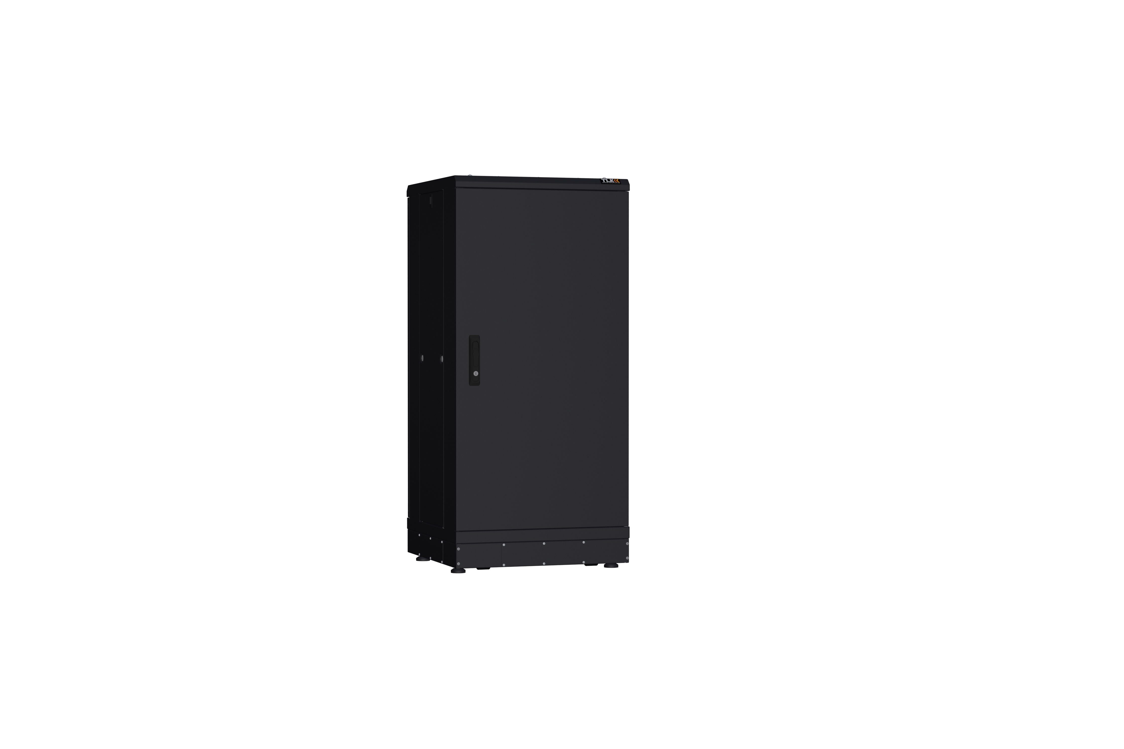Напольный шкаф NIKOMAX серии TFR-R2 19", 24U, металлические двери, металлические стенки, Ш600хВ1280хГ600мм, в разобранном виде, черный — фото