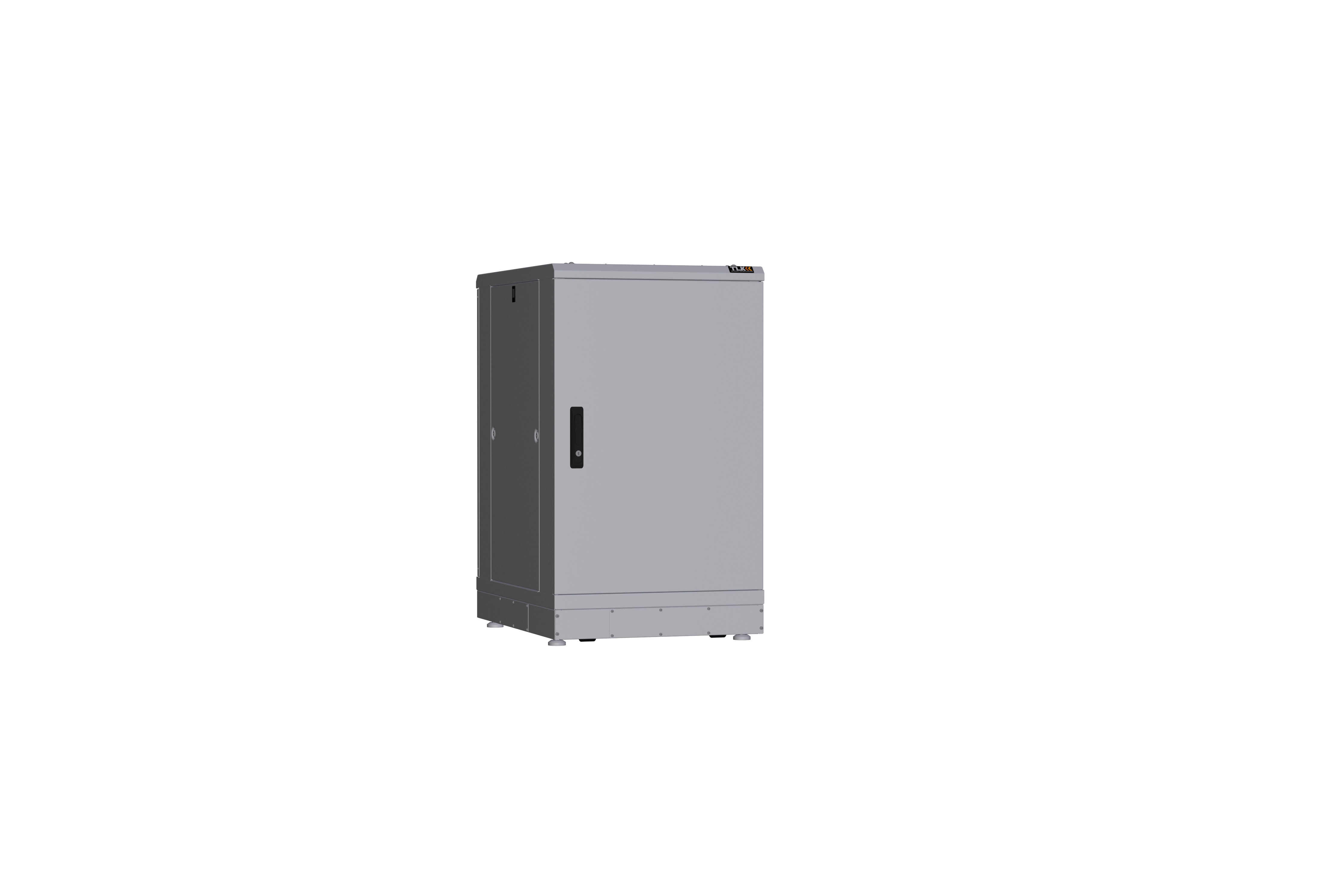 Напольный шкаф NIKOMAX серии TFR-R2 19", 18U,металлические двери, металлические стенки, Ш600хВ1007хГ800мм, в разобранном виде, серый — фото