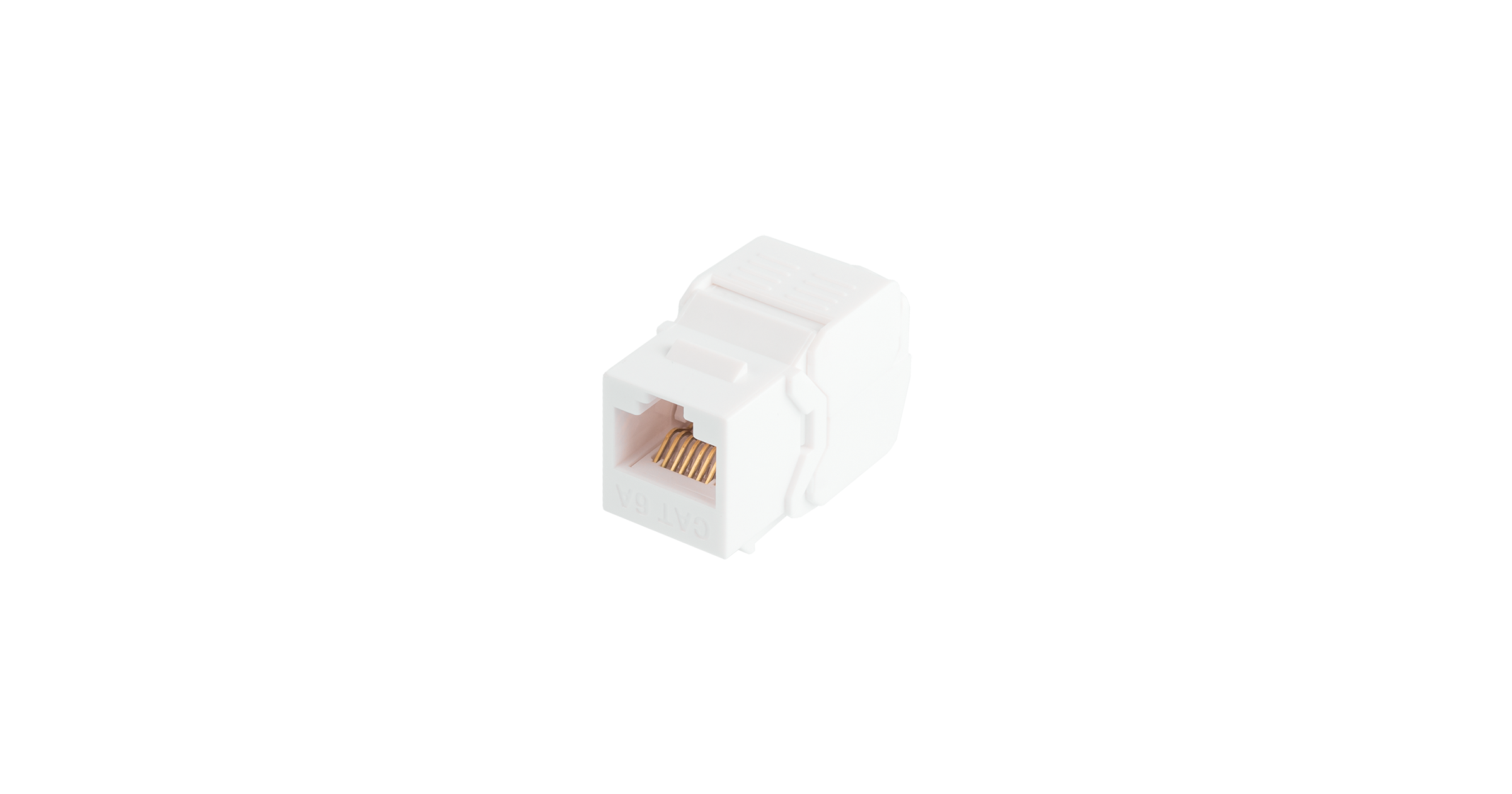 Модуль-вставка NIKOMAX типа Keystone Essential Line, Кат.6a (Класс Ea), 500МГц, RJ45/8P8C, самозажимной, T568A/B, 180 градусов, неэкранированный, белый — фото