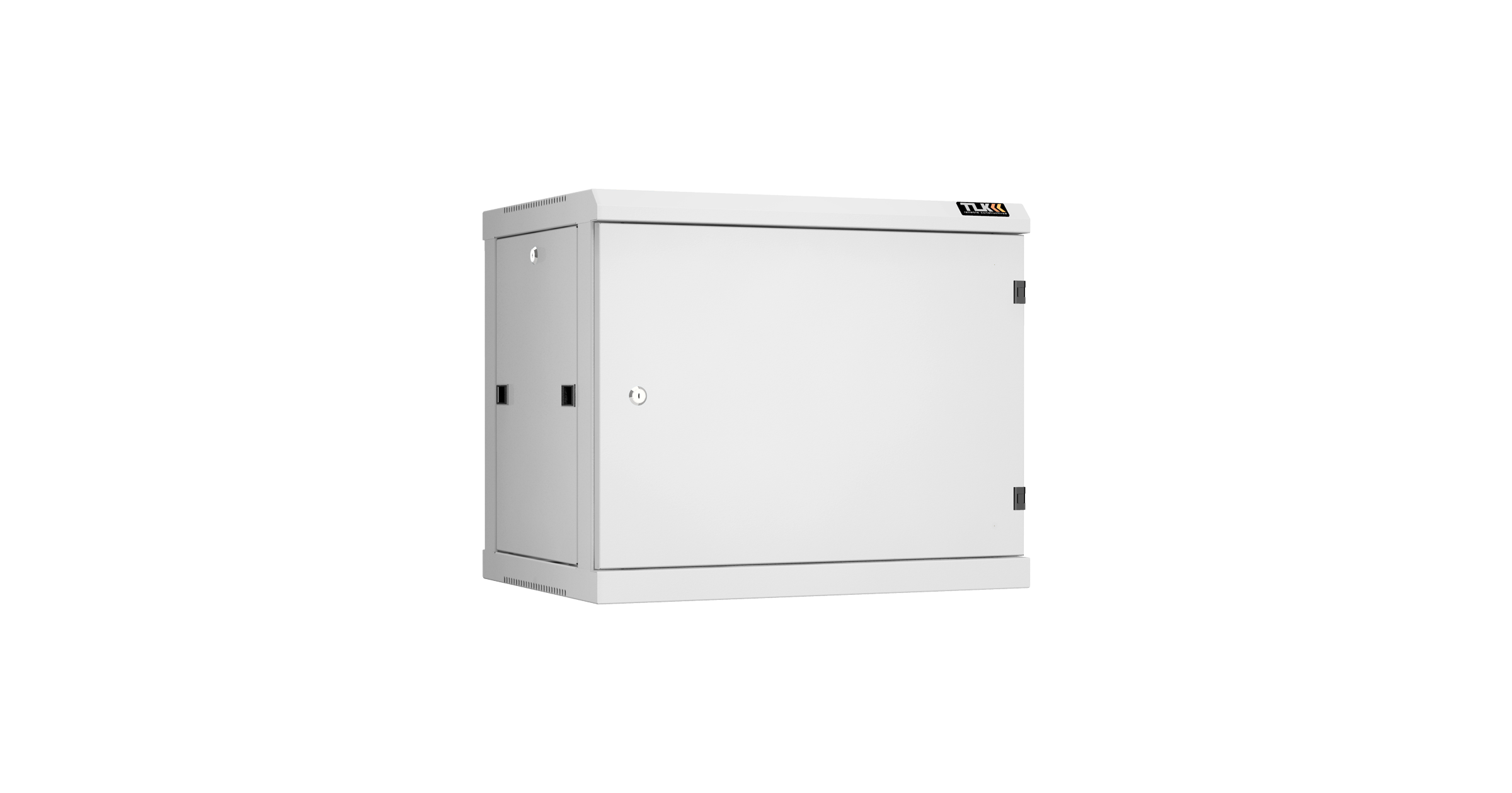 Настенный разборный шкаф NIKOMAX 19", 9U, металлическая дверь, Ш600хВ503хГ450мм, 2 пары монтажных направляющих, серый — фото