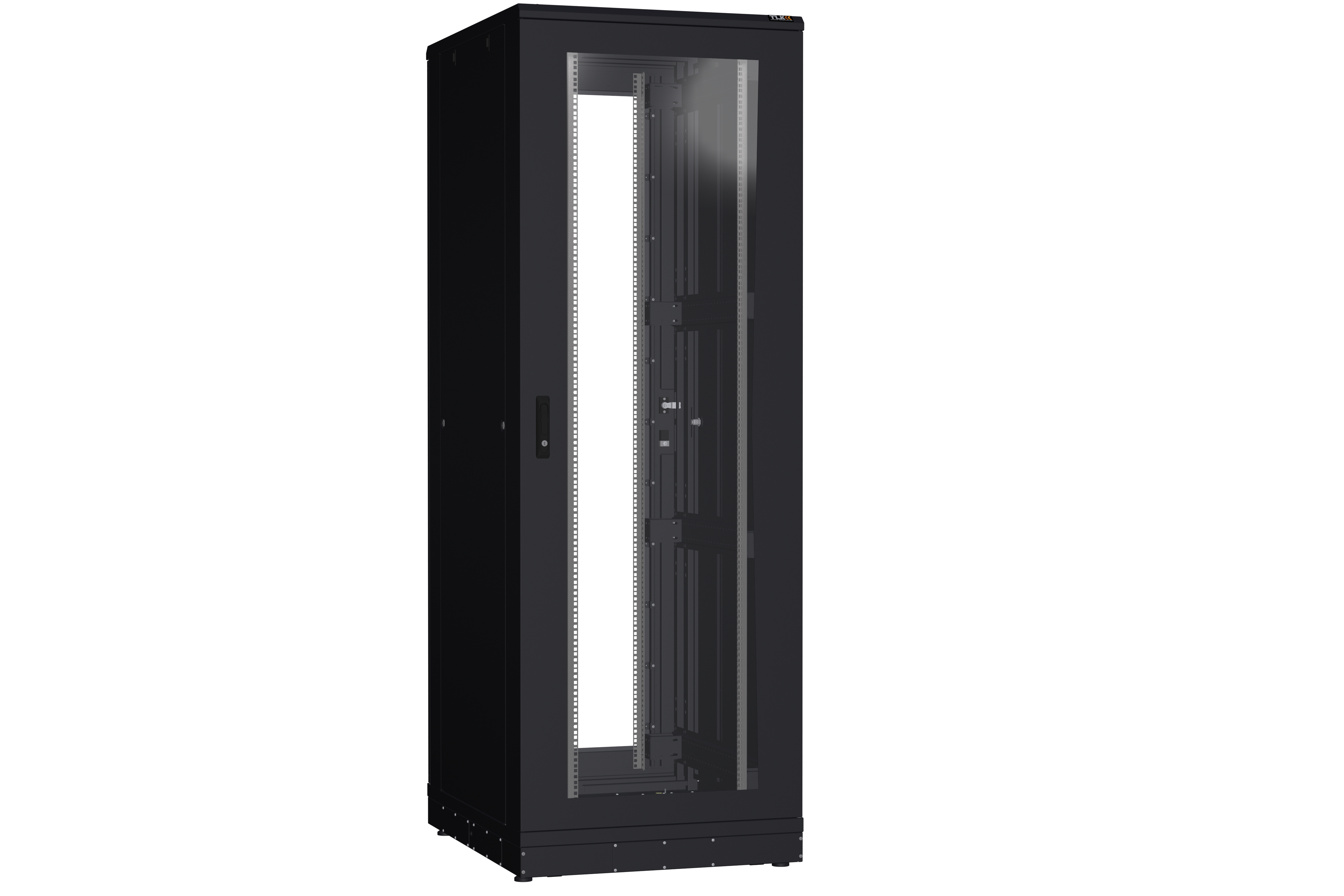 Напольный шкаф NIKOMAX серии TFR-R2 19", 47U, двери со стеклом, металлические стенки, Ш800хВ2232хГ1000мм, в разобранном виде, черный — фото