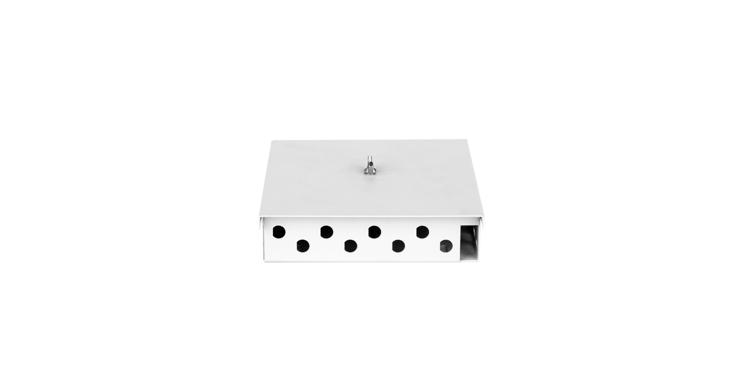 Оптический кросс NIKOMAX Essential Line, настенный до 8 FC/ST портов, стальной, с ложементом, серый, неукомплектованный — фото