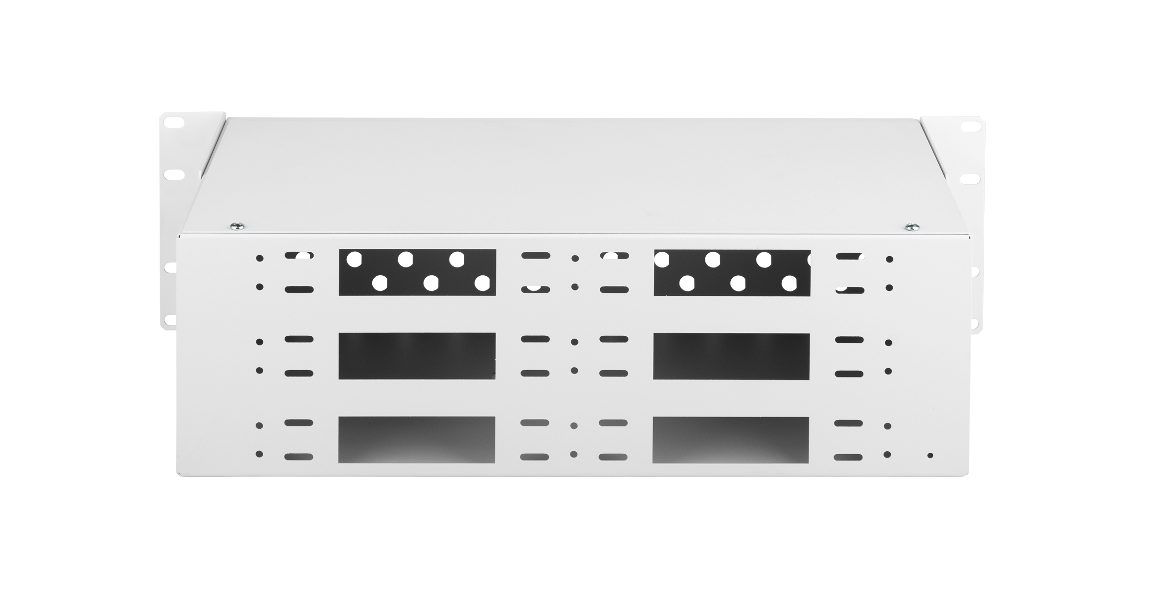 Оптический кросс NIKOMAX 19" Essential Line, 3U, до 96 FC/ST портов, стальной, серый, неукомплектованный — фото