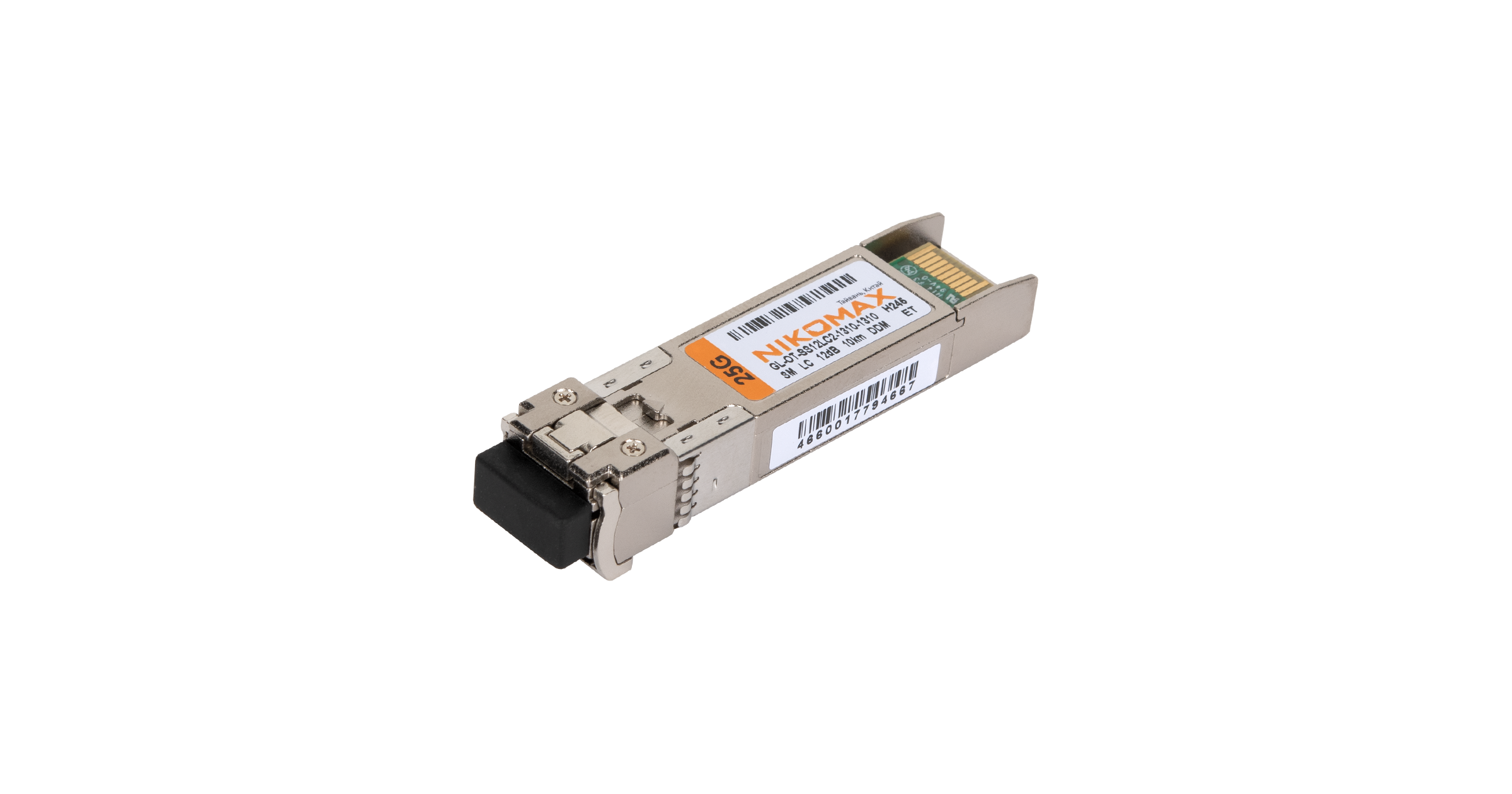 Модуль NIKOMAX SFP28, 25 Гбит/с, Duplex, 2 ОВ, SM, 2xLC, Tx:1310/Rx:1310 нм, DDM, 12 дБ (до 10 км) — фото