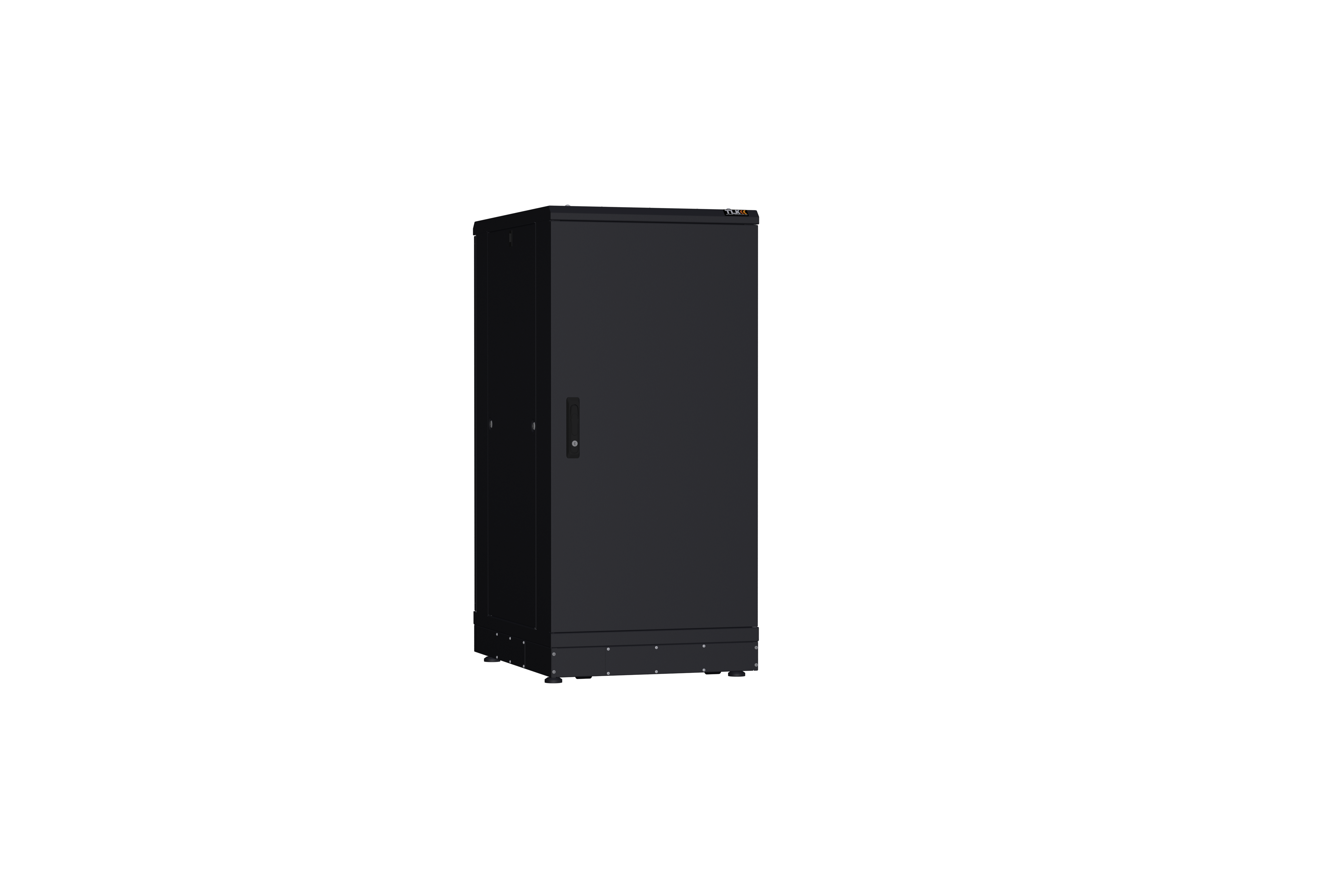 Напольный шкаф NIKOMAX серии TFR-R2 19", 24U, металлические двери, металлические стенки, Ш600хВ1280хГ800мм, в разобранном виде, черный — фото