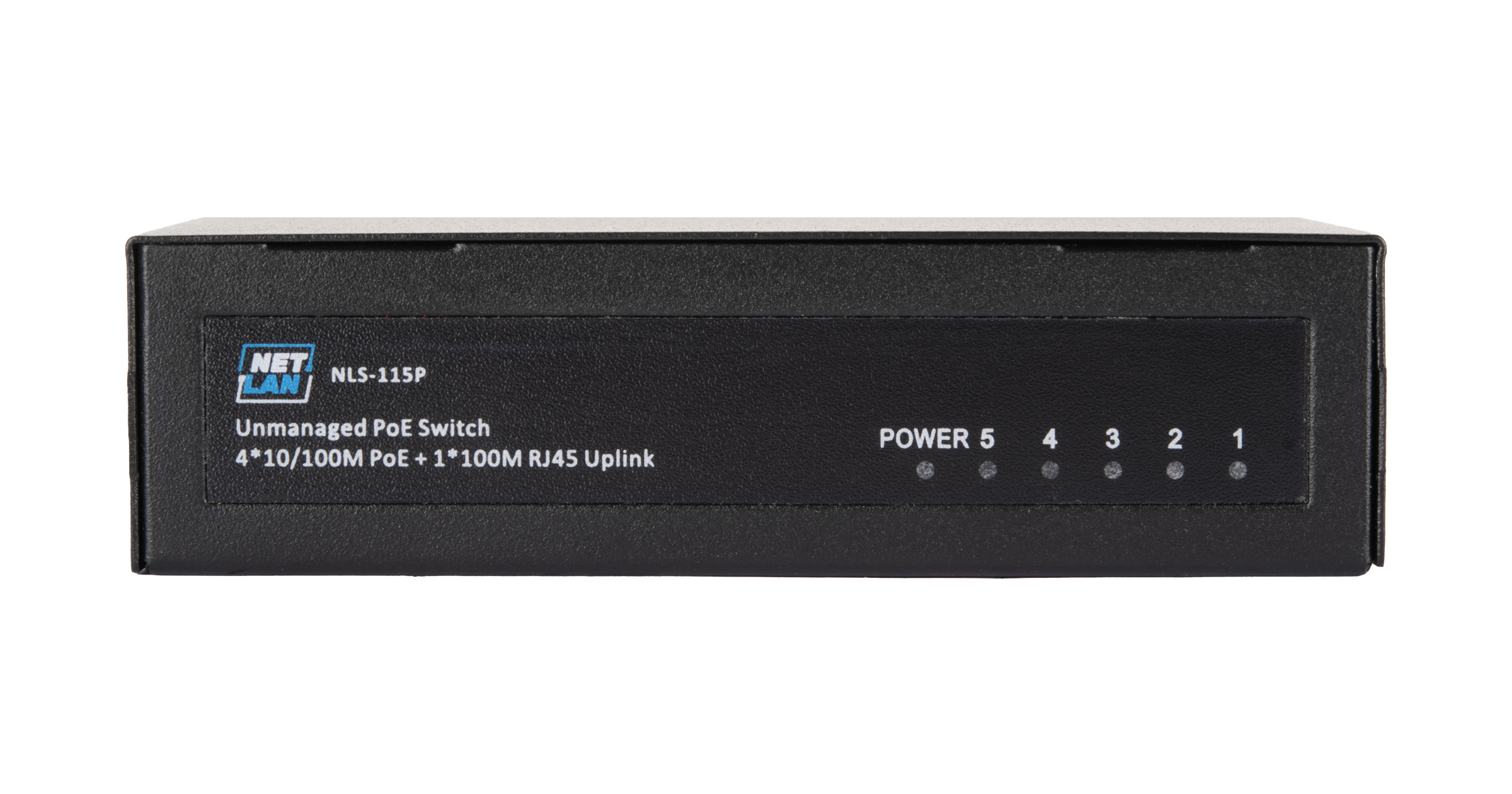 Коммутатор NETLAN, неуправляемый, 4*10/100Мбит/с PoE (af/at), 1*100Мбит/с RJ45, 1* DC52V/0.92A, PoE бюджет 48W — фото