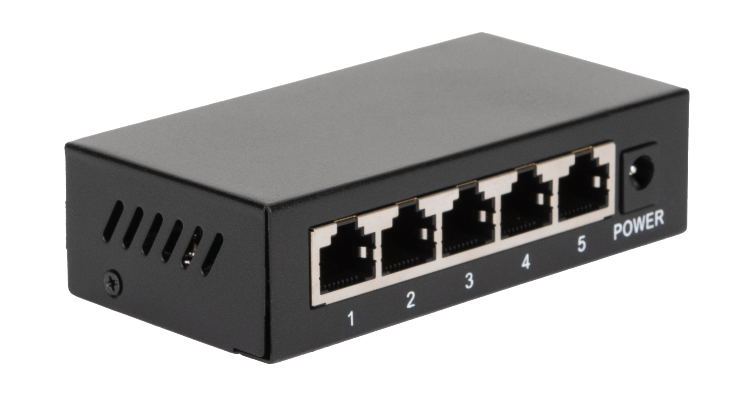 Коммутатор NETLAN, неуправляемый, 4*10/100Мбит/с PoE (af/at), 1*100Мбит/с RJ45, 1* DC52V/0.92A, PoE бюджет 48W — фото