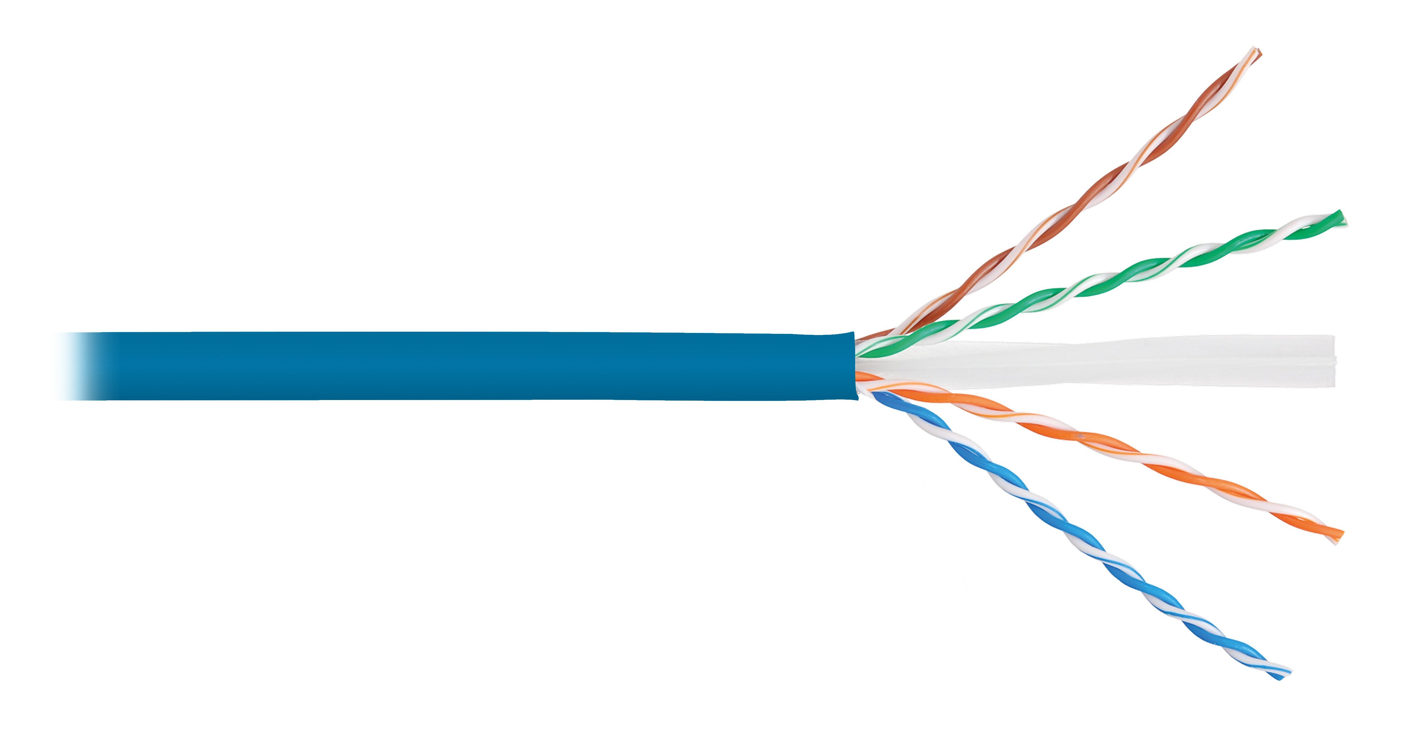 Кабель NIKOMAX U/UTP 4 пары, Кат.6 (Класс E), 250Мгц, многожильный, BC (чистая медь), 24AWG (7х0,18мм), полимерный материал нг(A)-HF, внутренний, голубой, 100м - гарантия: 1 год
