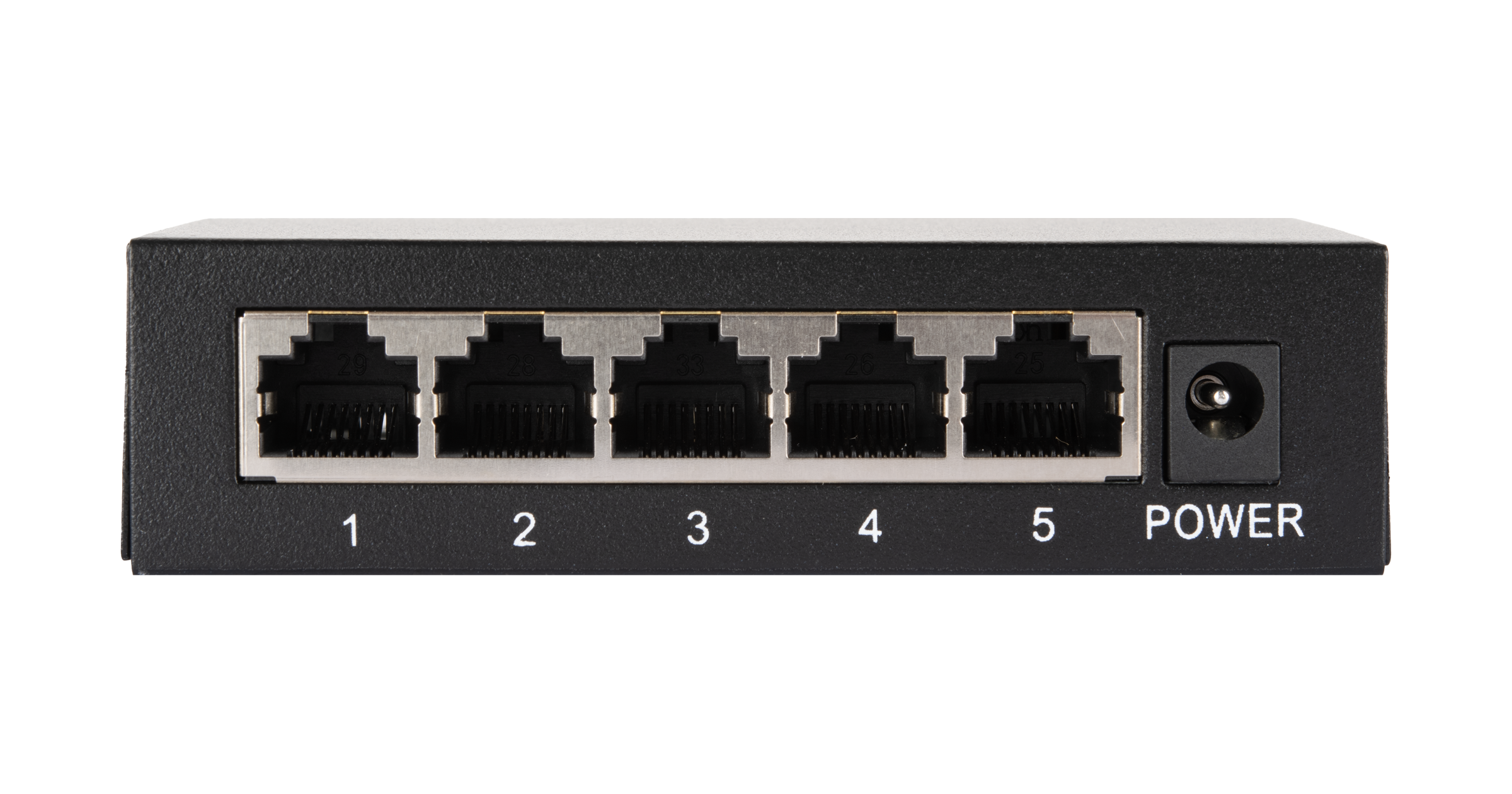 Коммутатор NETLAN, неуправляемый, 4*10/100/1000Мбит/с PoE (af/at), 1*10/100/1000Мбит/с RJ45, 1* DC52V/0.92A, PoE бюджет 48W — фото