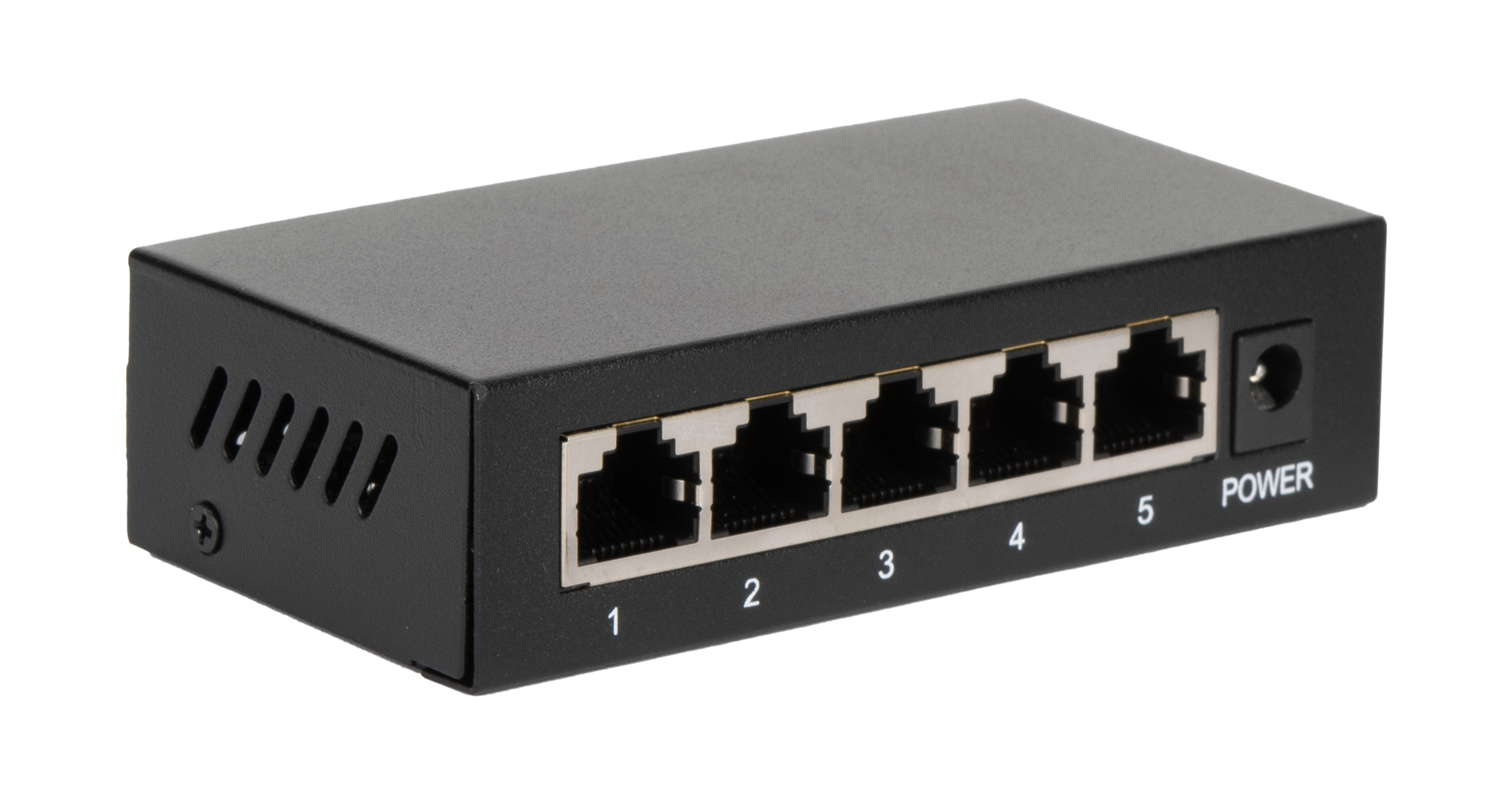 Коммутатор NETLAN, неуправляемый, 4*10/100/1000Мбит/с PoE (af/at), 1*10/100/1000Мбит/с RJ45, 1* DC52V/0.92A, PoE бюджет 48W — фото
