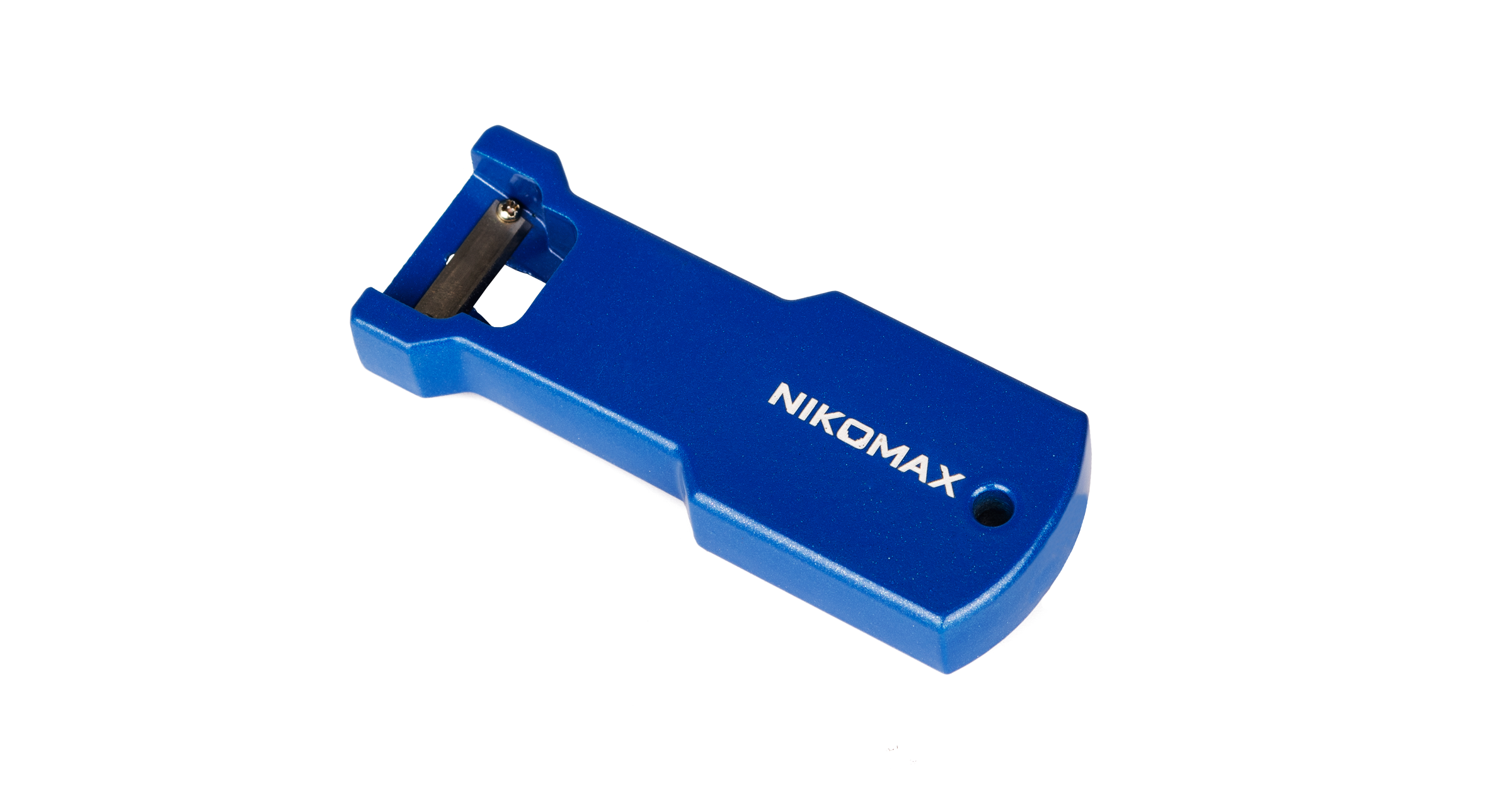 Инструмент NIKOMAX для вскрытия оболочки кабеля типа Riser, алюминиевый корпус, синий — фото