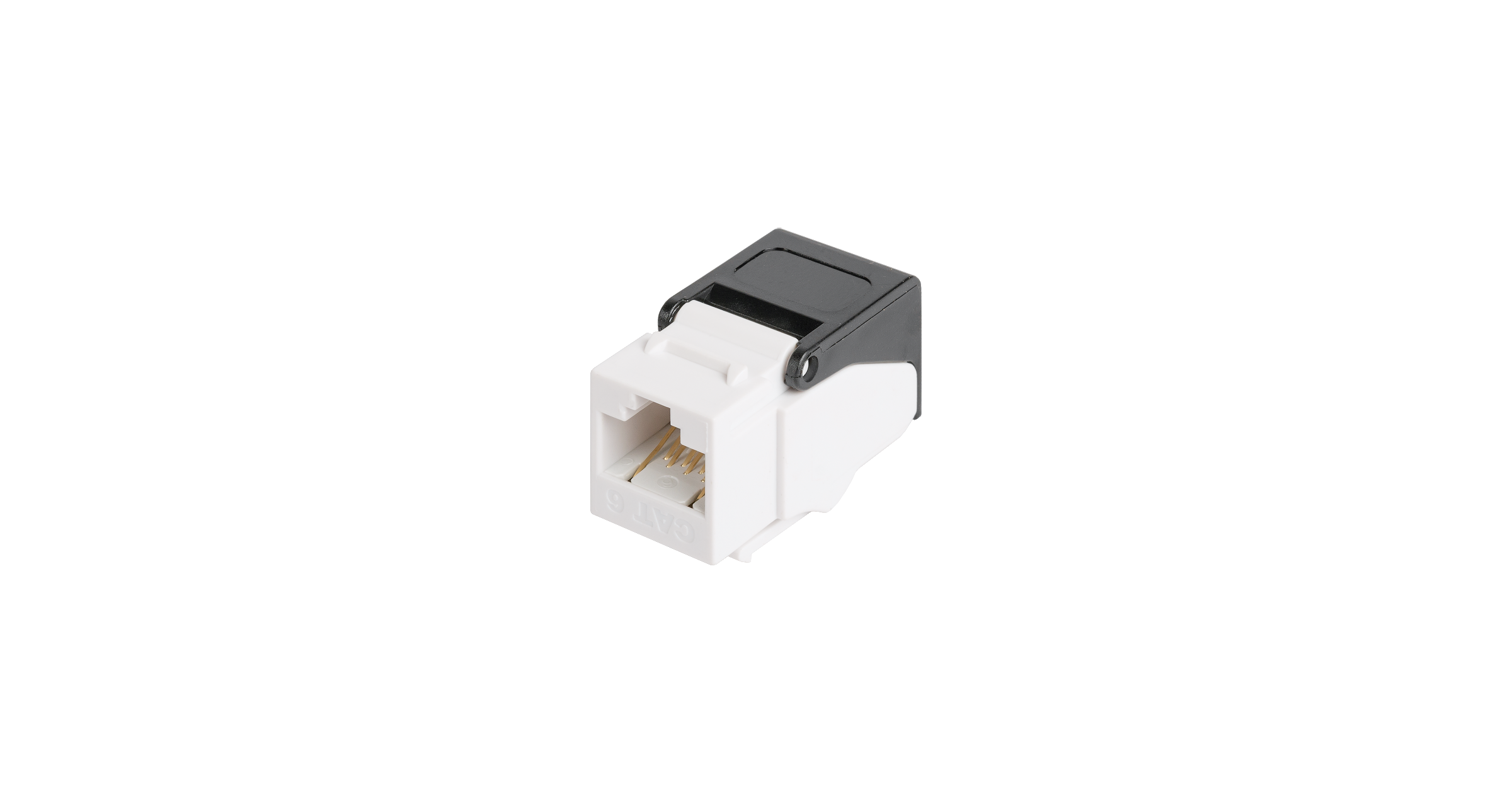 Модуль-вставка NIKOMAX типа Keystone, Кат.6 (Класс E), 250МГц, RJ45/8P8C, самозажимной, T568A/B, неэкранированный, белый - гарантия: 5 лет расширенная / 25 лет системная