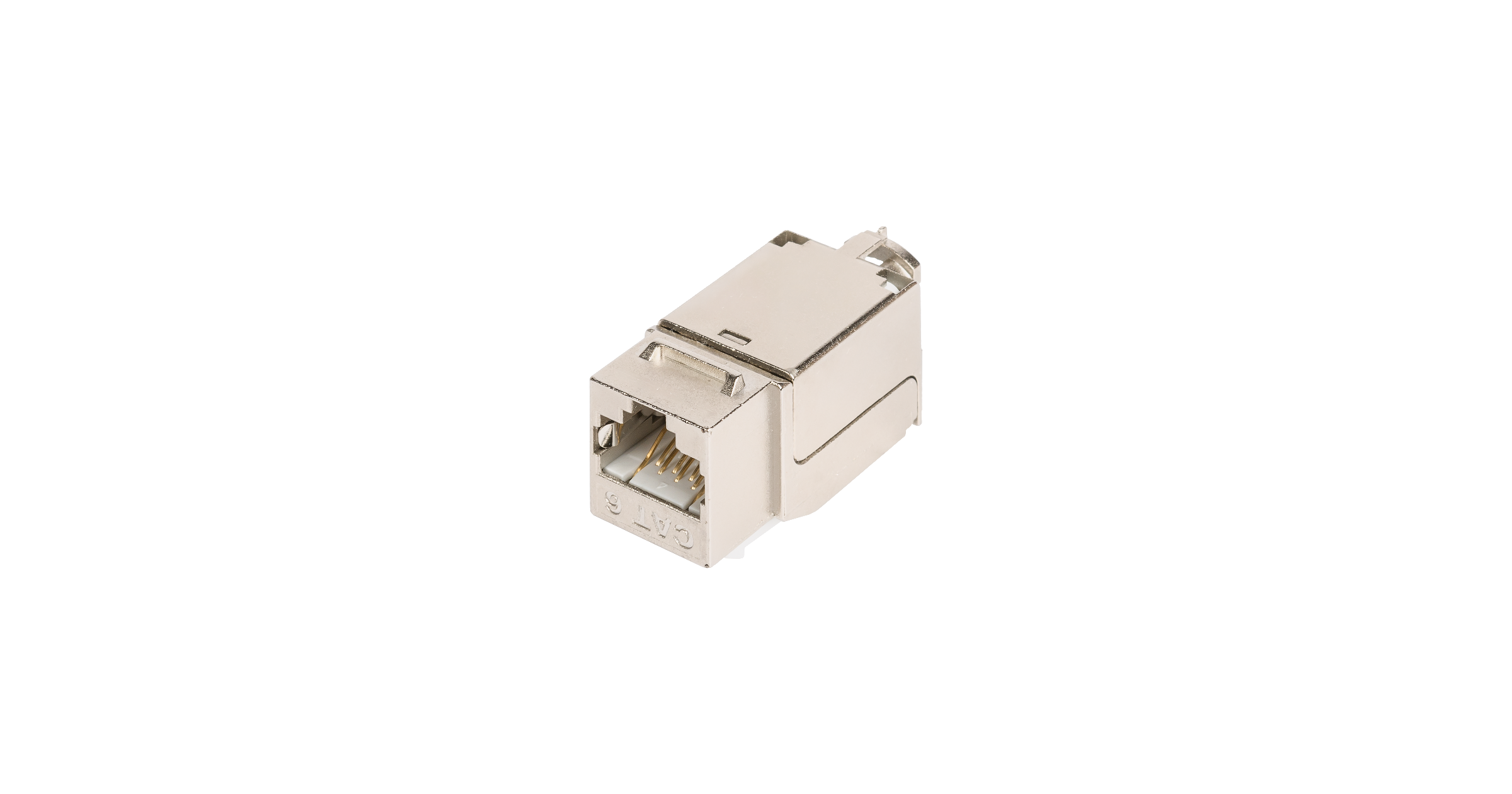 Модуль-вставка NIKOMAX типа Keystone, Кат.6a (Класс Ea), 500МГц, RJ45/8P8C, FT-TOOL/110/KRONE, T568A/B, полный экран, металлик - гарантия: 5 лет расширенная / 25 лет системная — фото