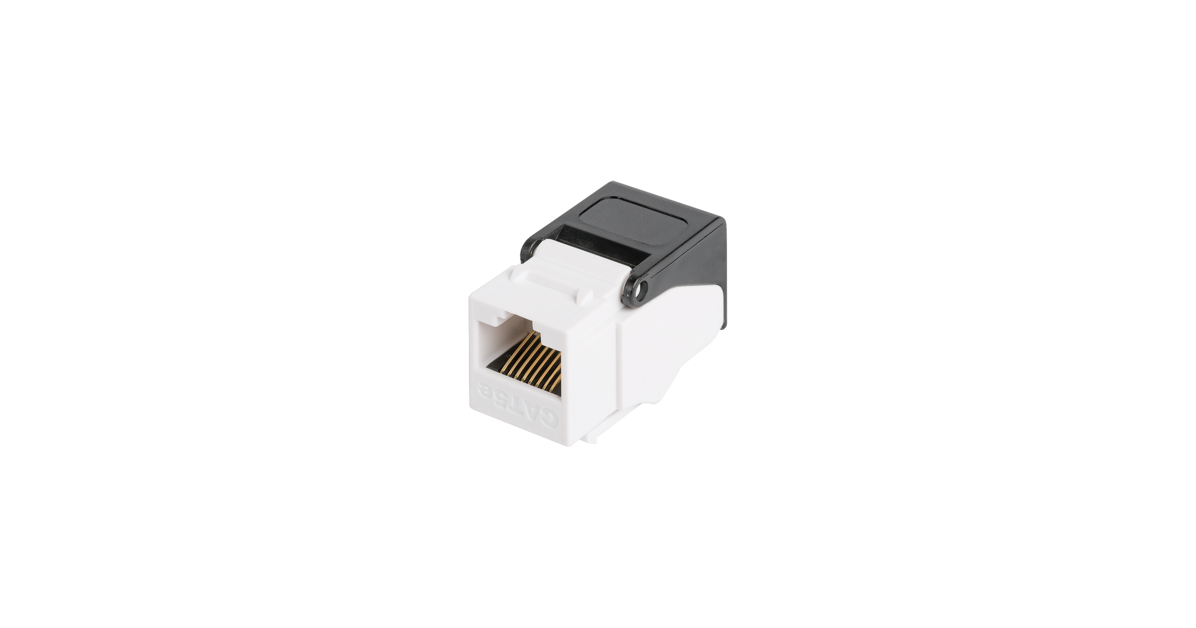 Модуль-вставка NIKOMAX типа Keystone, Кат.5е (Класс D), 100МГц, RJ45/8P8C, самозажимной, T568A/B, неэкранированный, белый - гарантия: 5 лет расширенная / 25 лет системная