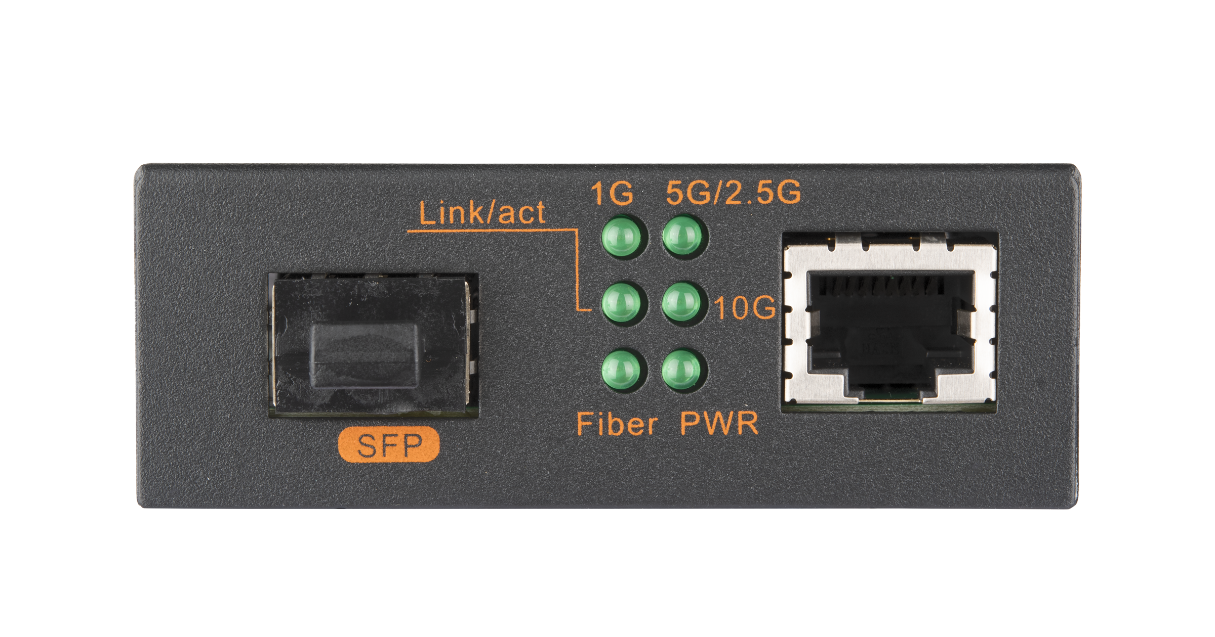 Медиаконвертер неуправляемый NIKOMAX, UTP 1000/2500/5000/10000Мбит/с, SFP+ 1/10Гбит/с, 5-12В (блок питания 5В/2А в комплекте) — фото