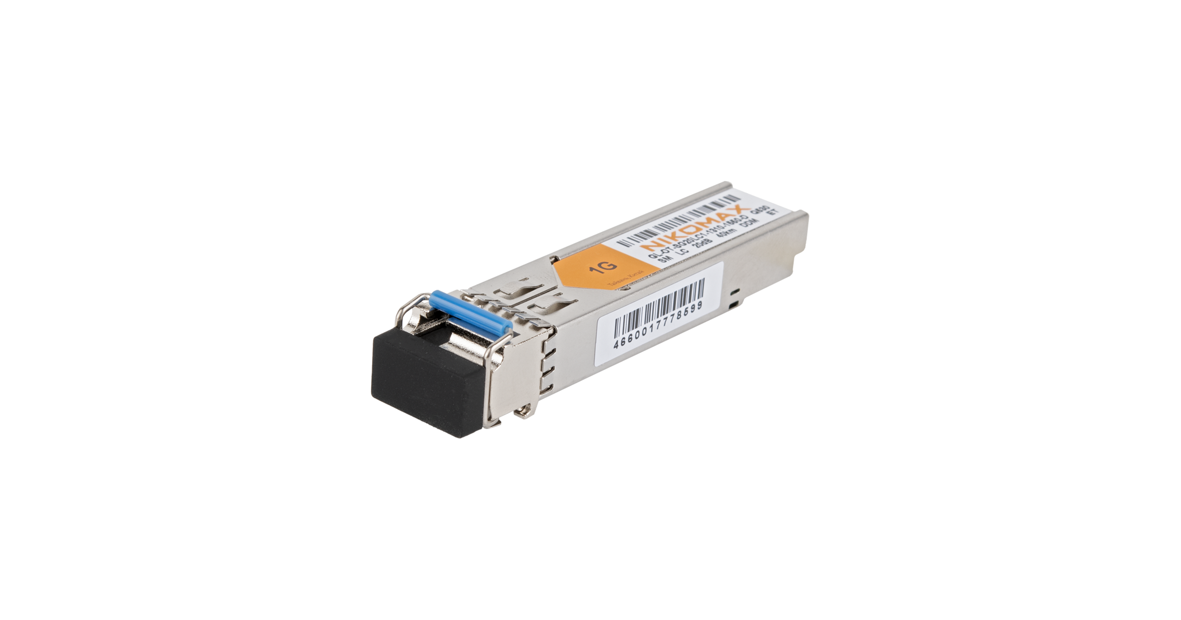 Модуль NIKOMAX SFP, 1.25 Гбит/с, WDM, 1 ОВ, SM, 1xLC, Tx:1310/Rx:1550 нм, DDM, 20 дБ (до 40 км) — фото