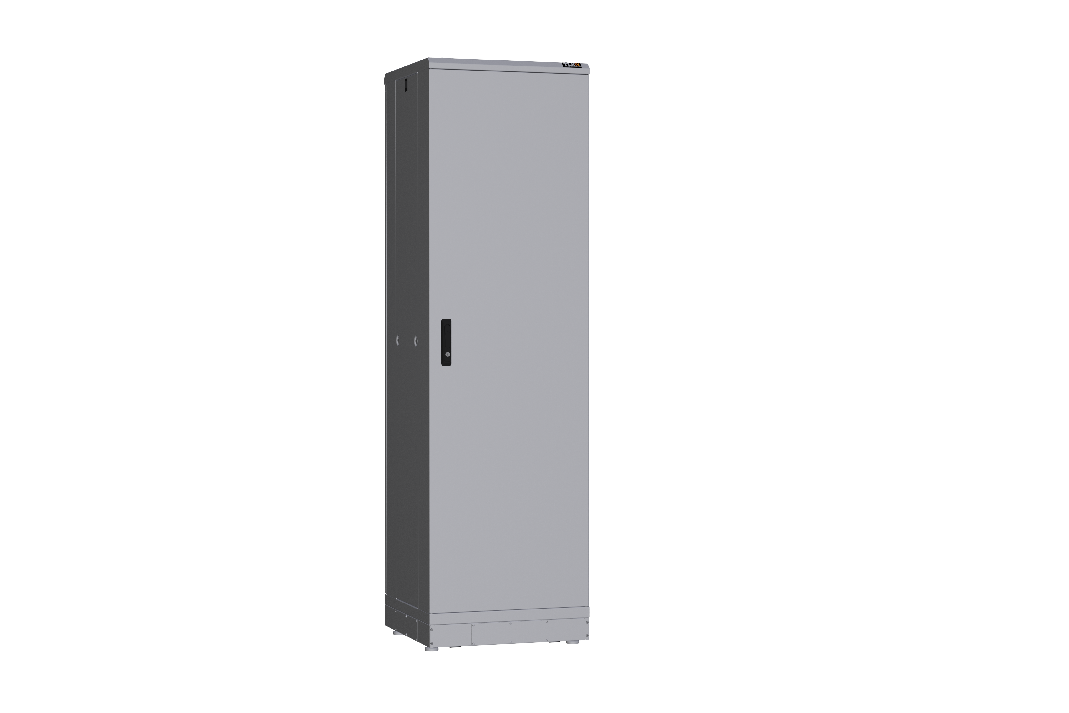 Напольный шкаф NIKOMAX серии TFR-R2 19", 42U, металлические двери, металлические стенки, Ш600хВ2010хГ600мм, в разобранном виде, серый — фото