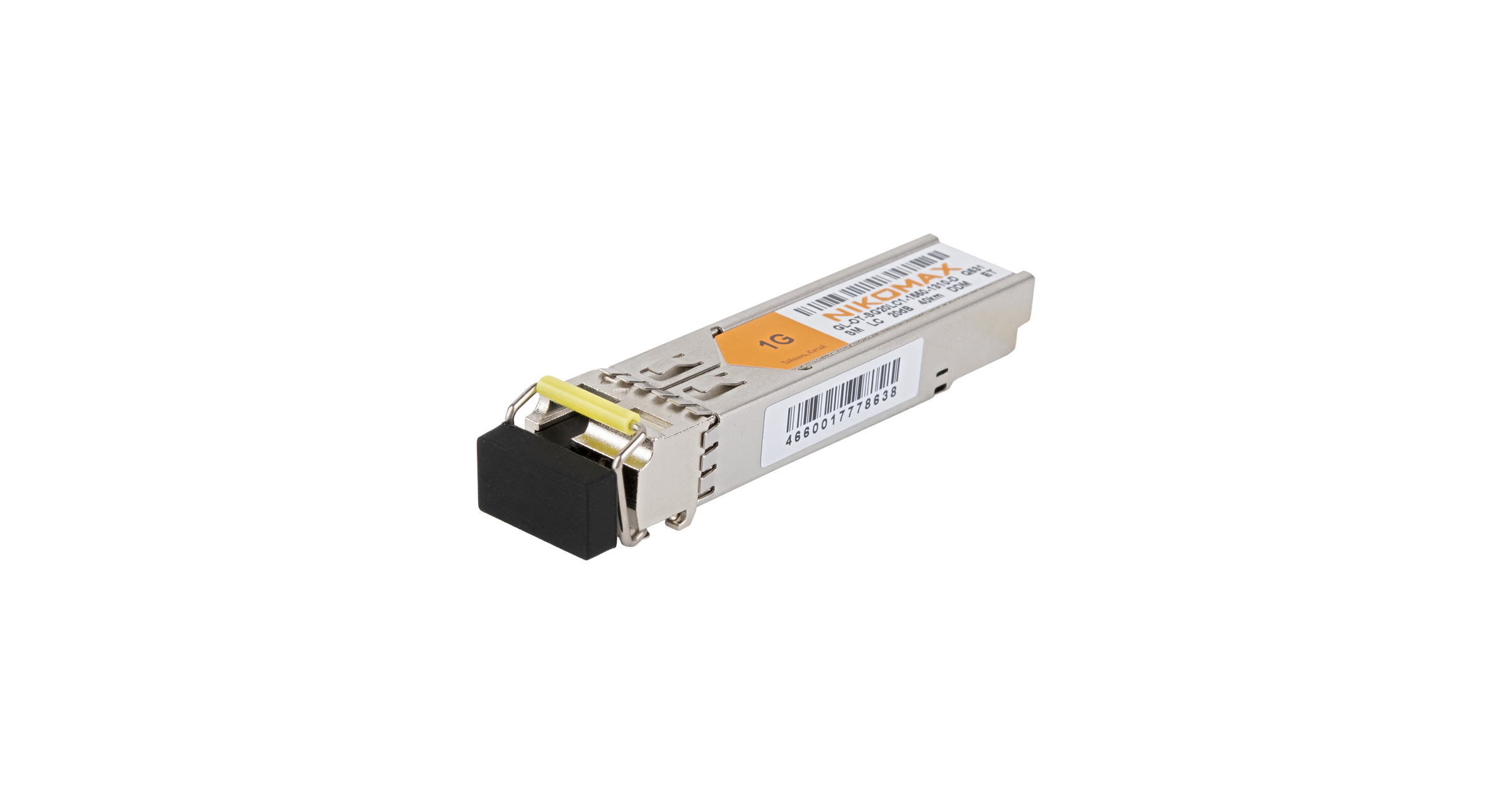 Модуль NIKOMAX SFP, 1.25 Гбит/с, WDM, 1 ОВ, SM, 1xLC, Tx:1550/Rx:1310 нм, DDM, 20 дБ (до 40 км) — фото