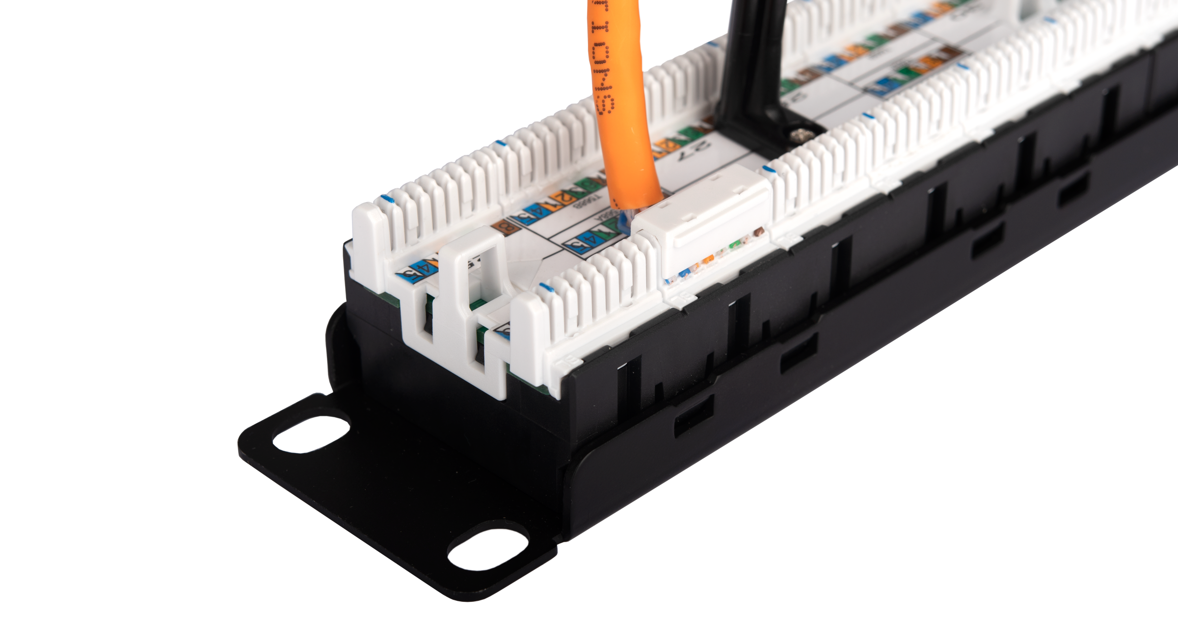 Коммутационная панель NIKOMAX 19", 1U, 48 портов, Кат.6 (Класс E), 250МГц, RJ45/8P8C, 110/KRONE, T568A/B, неэкранированная, с органайзером, черная - гарантия: 5 лет расширенная / 25 лет системная — фото