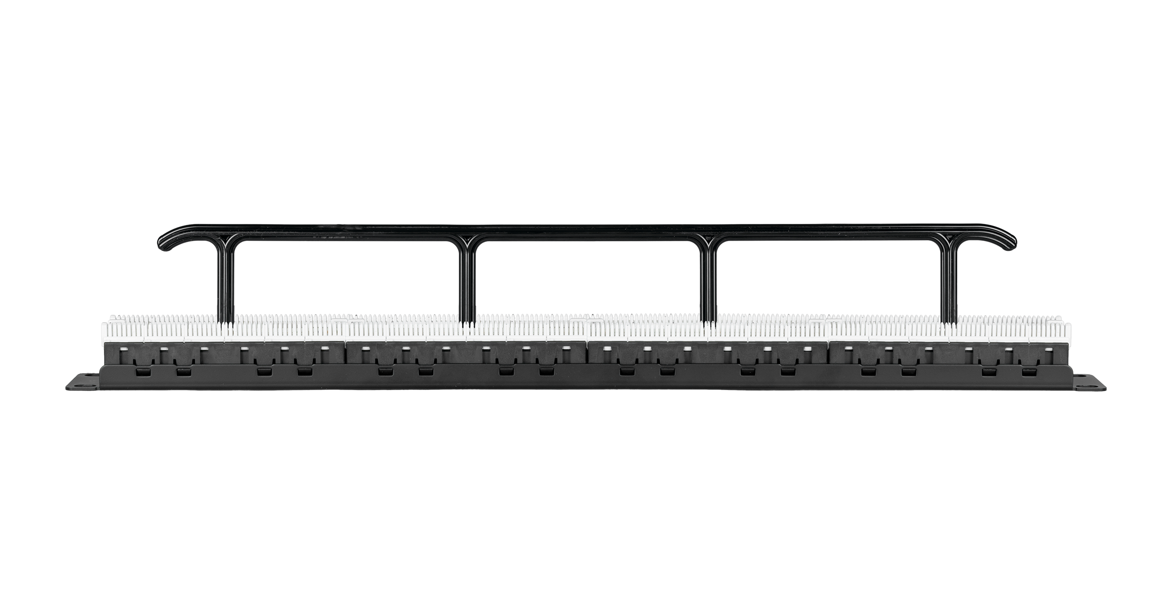 Коммутационная панель NIKOMAX 19", 1U, 48 портов, Кат.6 (Класс E), 250МГц, RJ45/8P8C, 110/KRONE, T568A/B, неэкранированная, с органайзером, черная - гарантия: 5 лет расширенная / 25 лет системная — фото