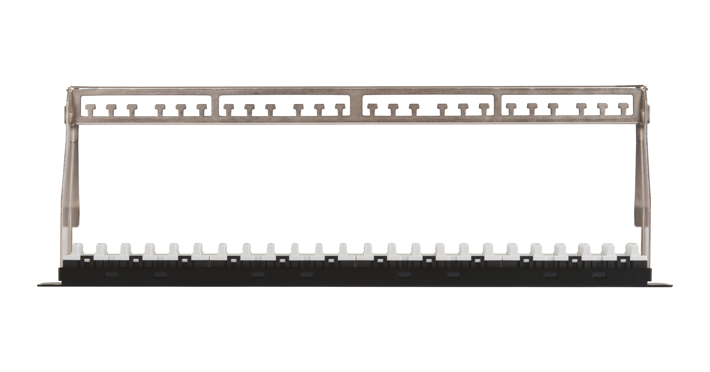 Коммутационная панель NIKOMAX 19", 1U, 24 порта, Кат.6a (Класс Ea), 500МГц, RJ45/8P8C, 110/KRONE, T568A/B, неэкранированная, с органайзером, черная - гарантия: 5 лет расширенная / 25 лет системная — фото