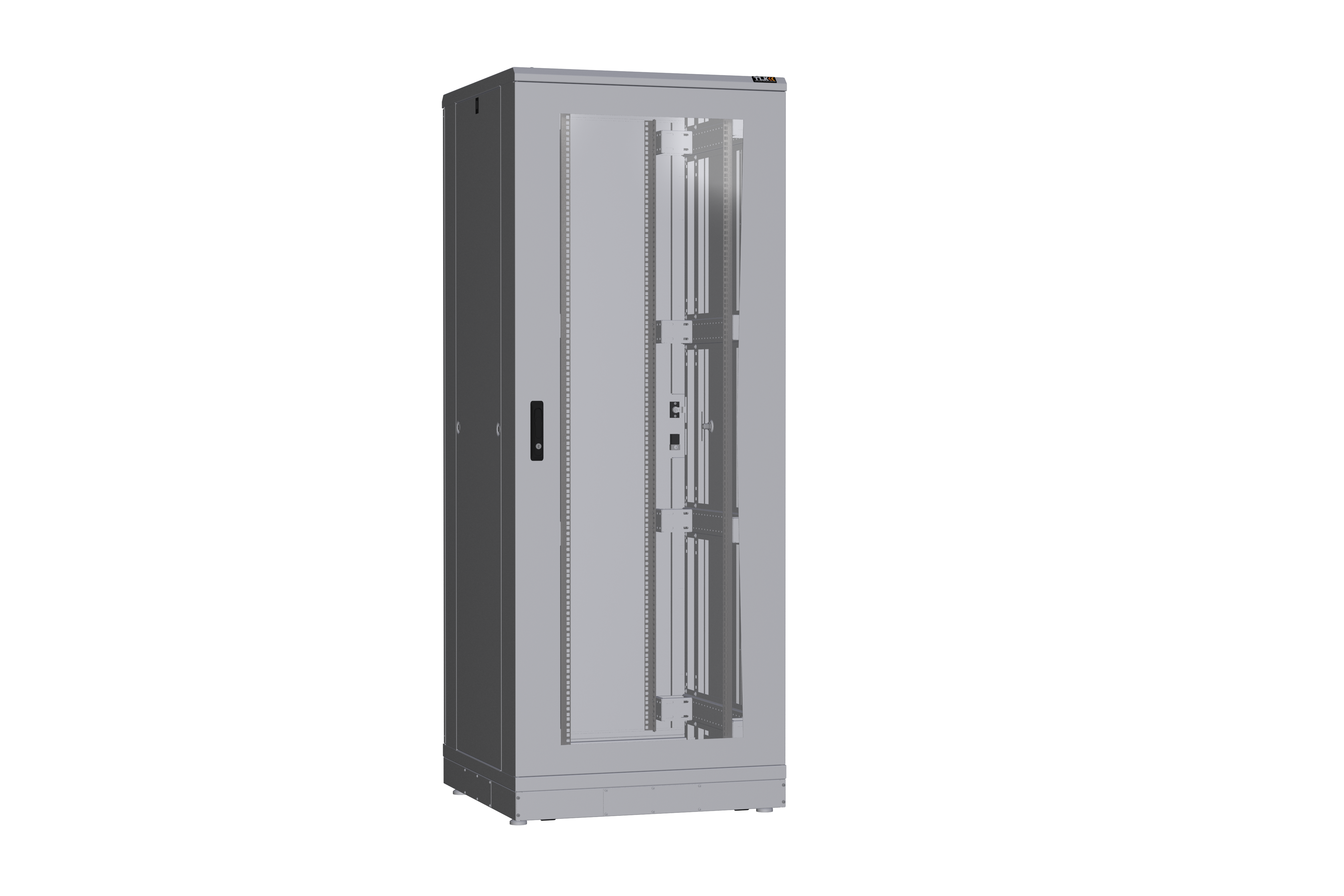 Напольный шкаф NIKOMAX серии TFR-R2 19", 42U, дверь со стеклом и металлическая, металлические стенки, Ш800хВ2010хГ800мм, в разобранном виде, серый — фото