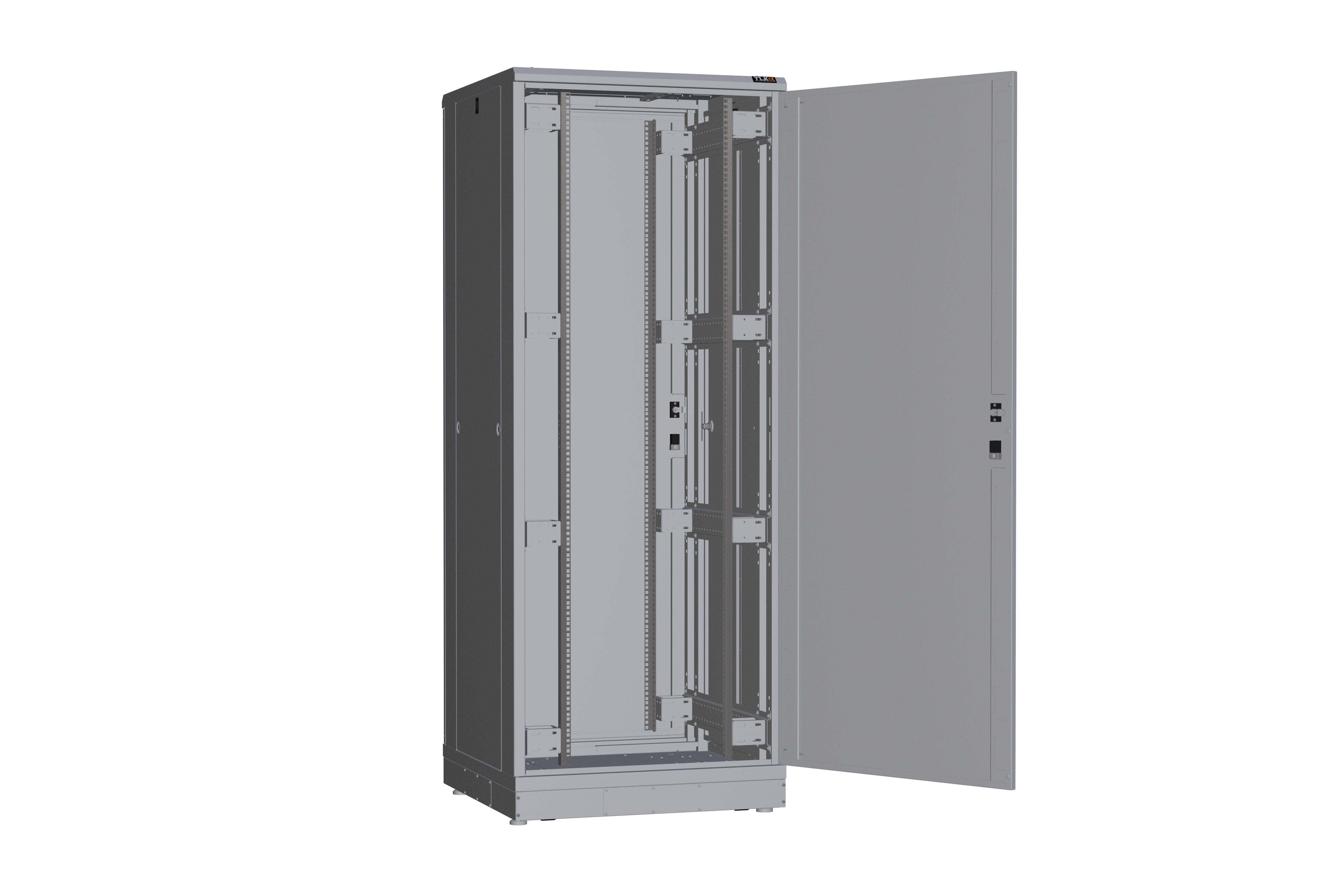 Напольный шкаф NIKOMAX серии TFR-R2 19", 42U, металлические двери, металлические стенки, Ш800хВ2010хГ800мм, в разобранном виде, серый — фото